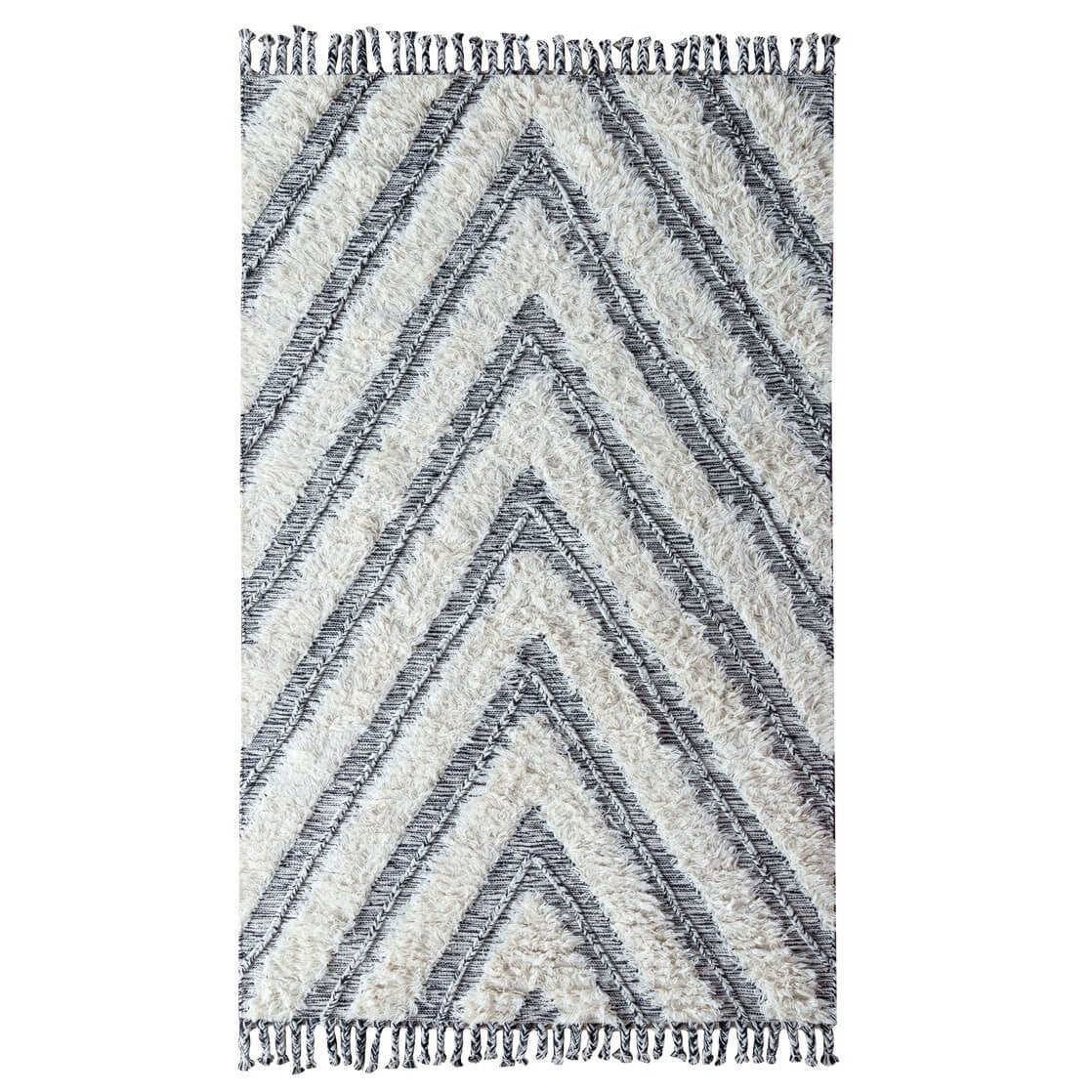 Chevron Moroccan Kilim Shag Area Rugs