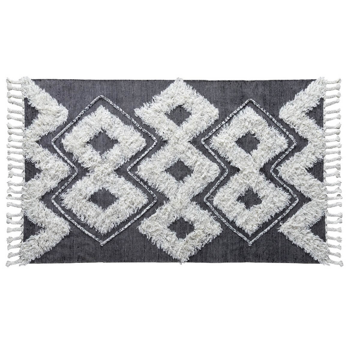 Ivory Moroccan Kilim Shag Area Rugs