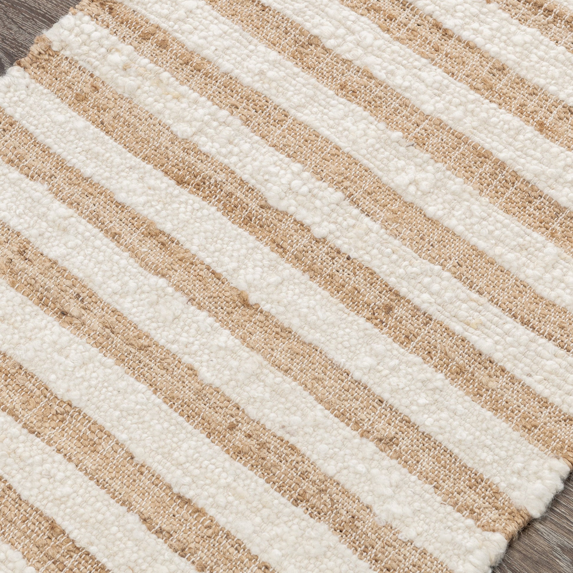 Rhodes Stripe Rug - Natural/Ivory - 1'x1'