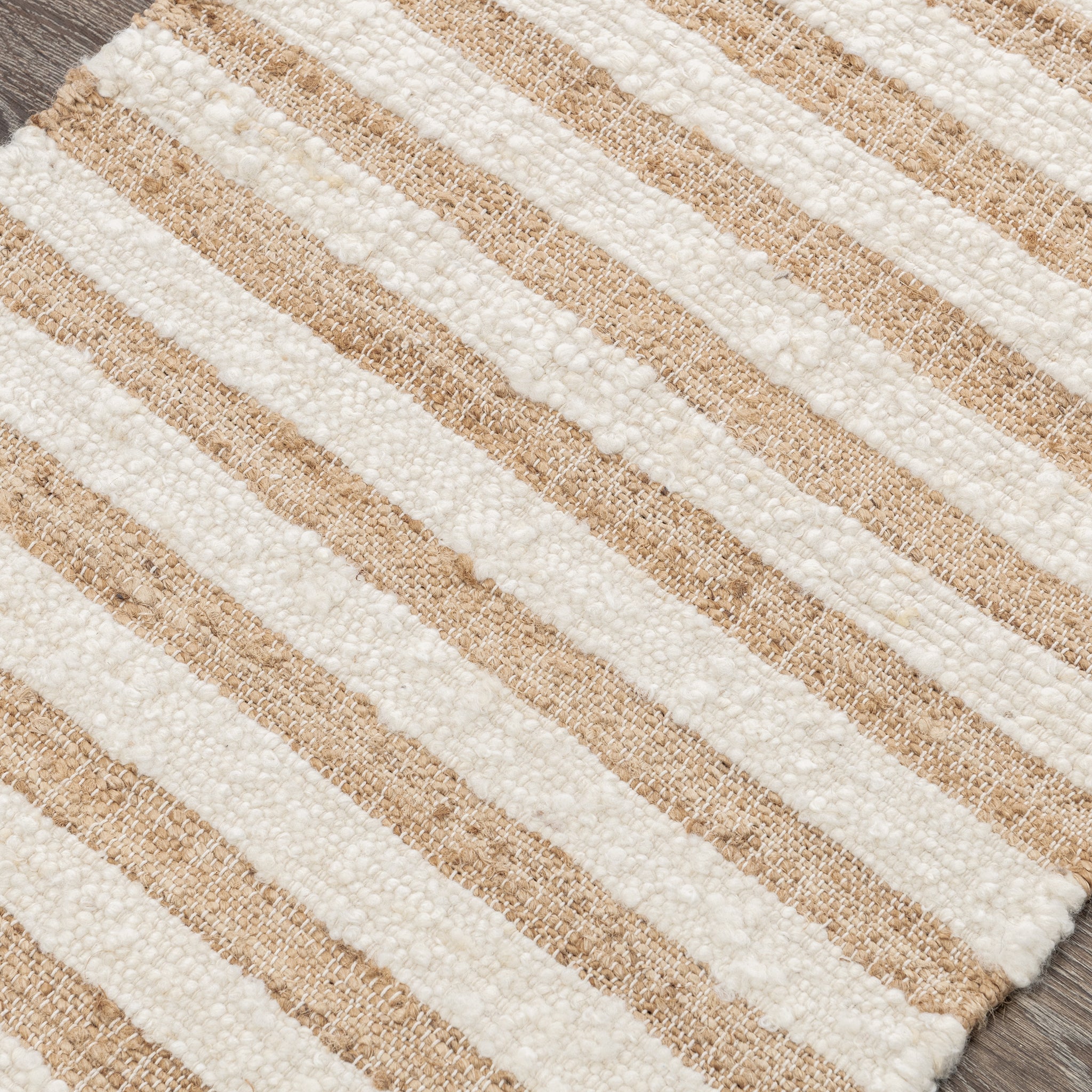 Rhodes Stripe Rug - Natural/Ivory - 1'x1'