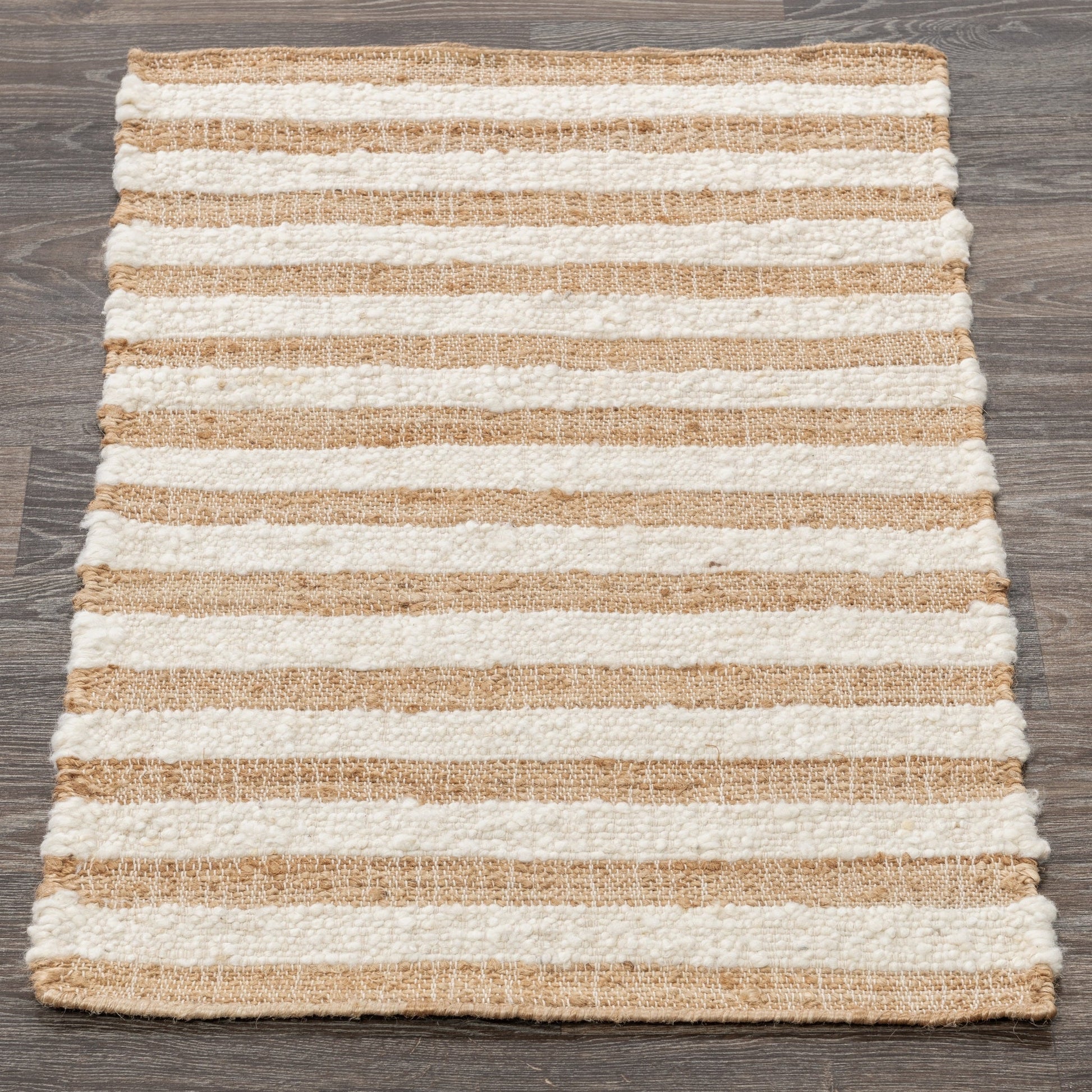Rhodes Stripe Rug - Natural/Ivory - 1'x1'