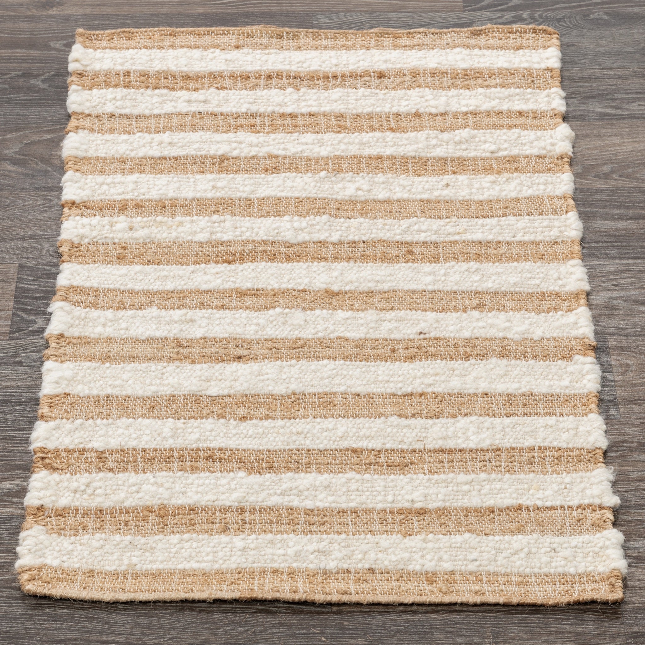 Rhodes Stripe Rug - Natural/Ivory - 1'x1'