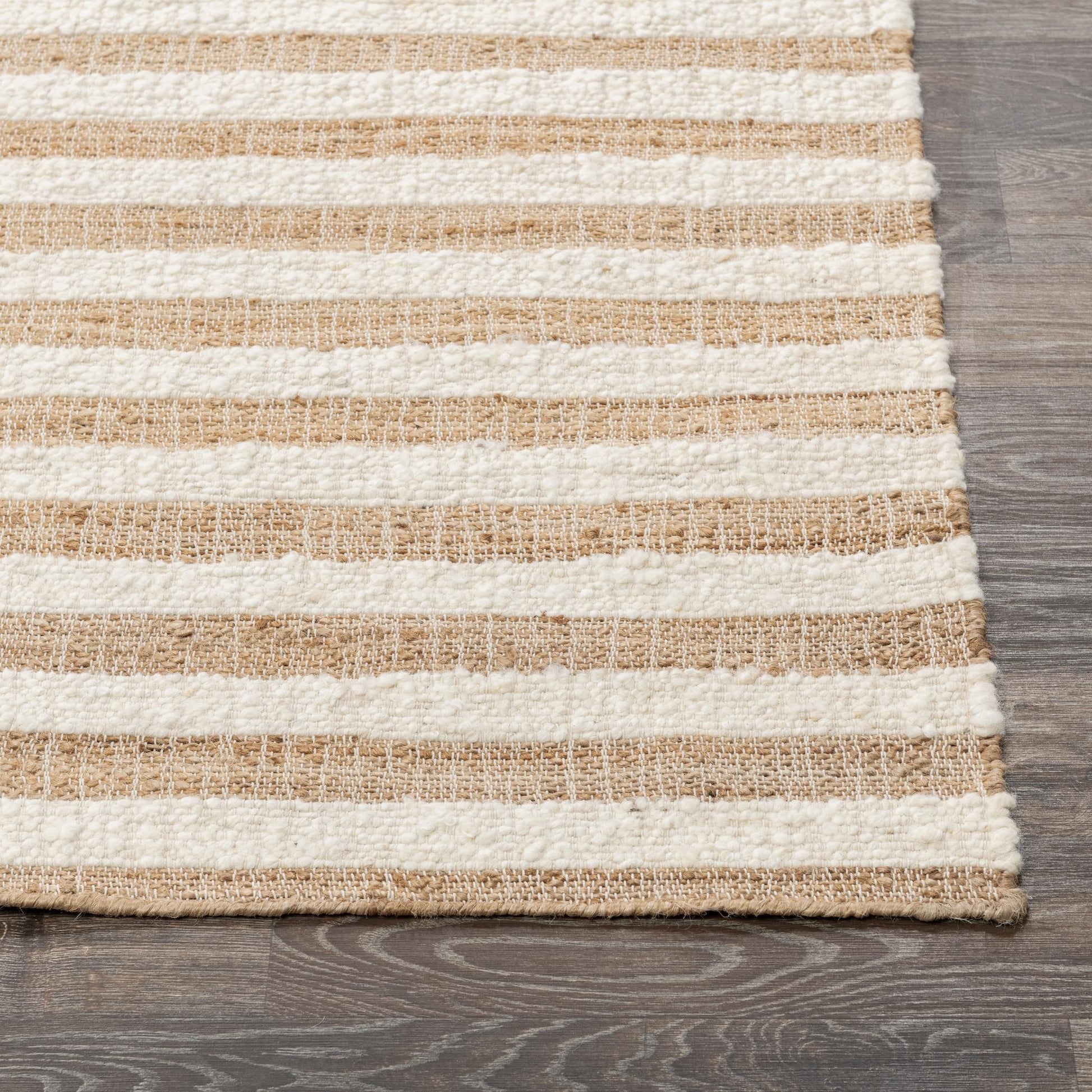 Rhodes Stripe Rug - Natural/Ivory - 1'x1'