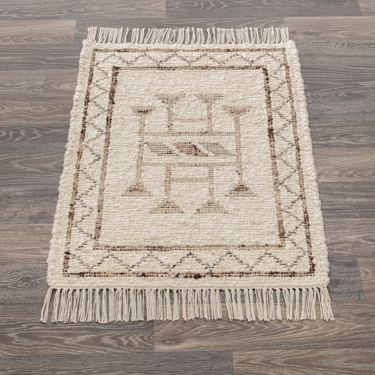 Gazi Ivory/Brown Multi