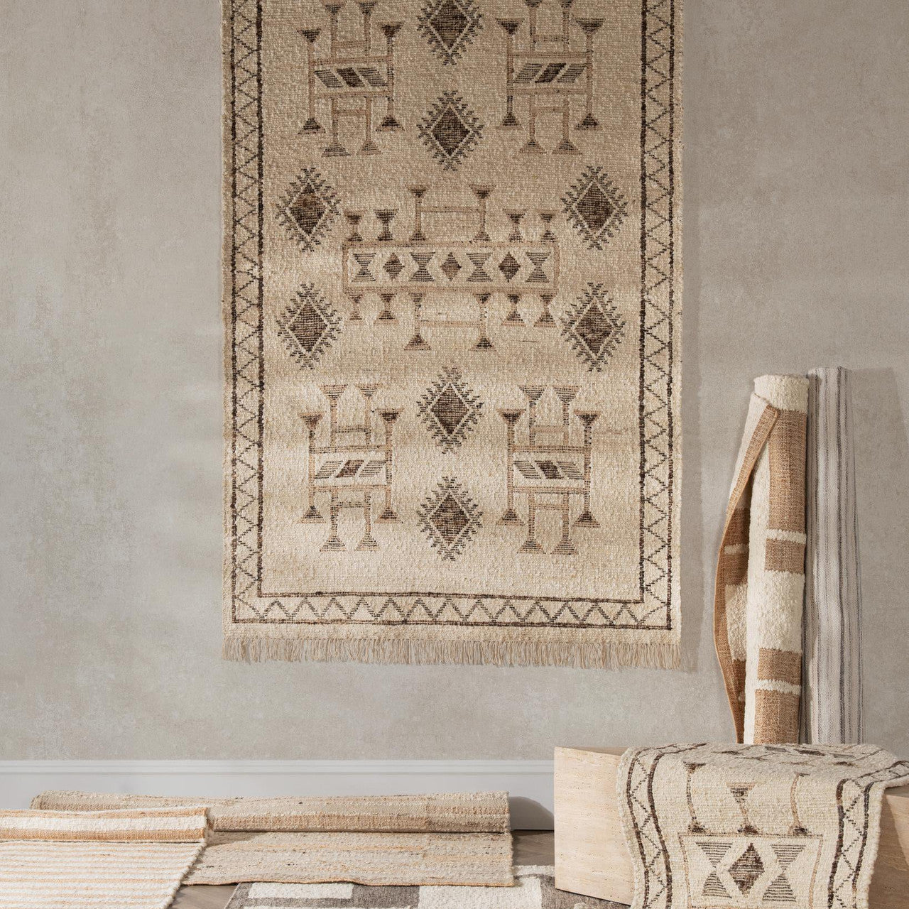 Gazi Ivory/Brown Multi