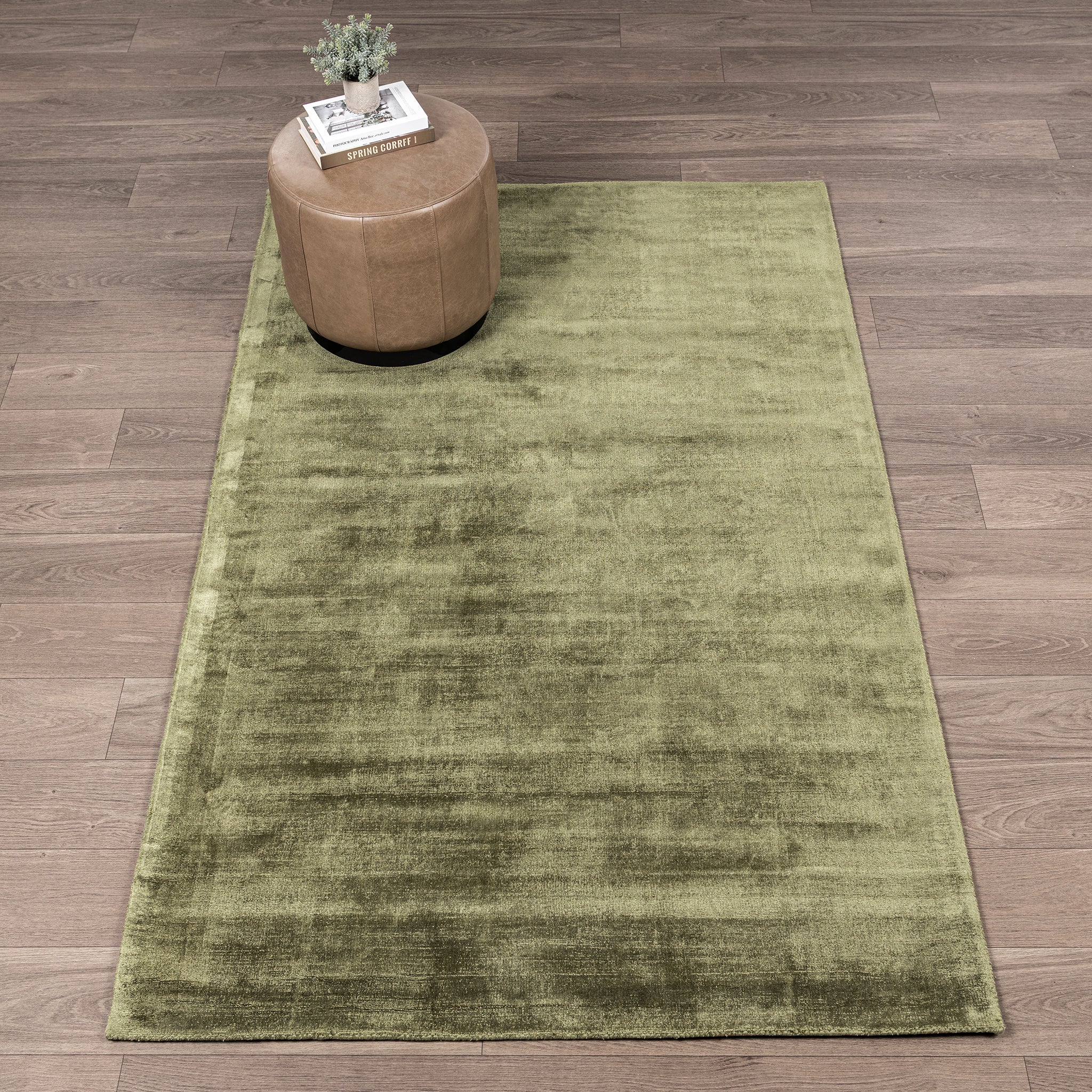 Berlin Distressed Rug - Olive Green - 1x1