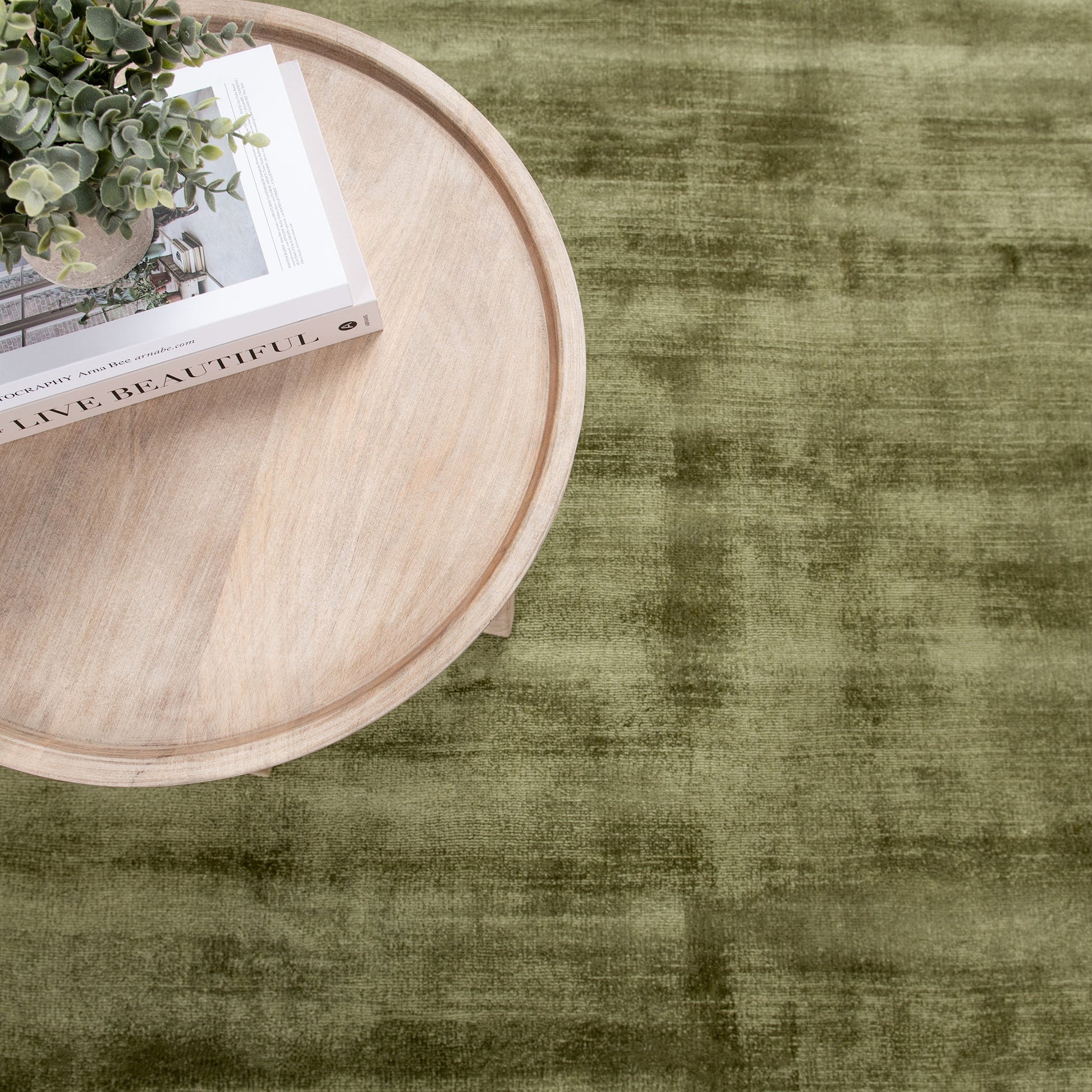 Berlin Distressed Rug - Olive Green - 1x1