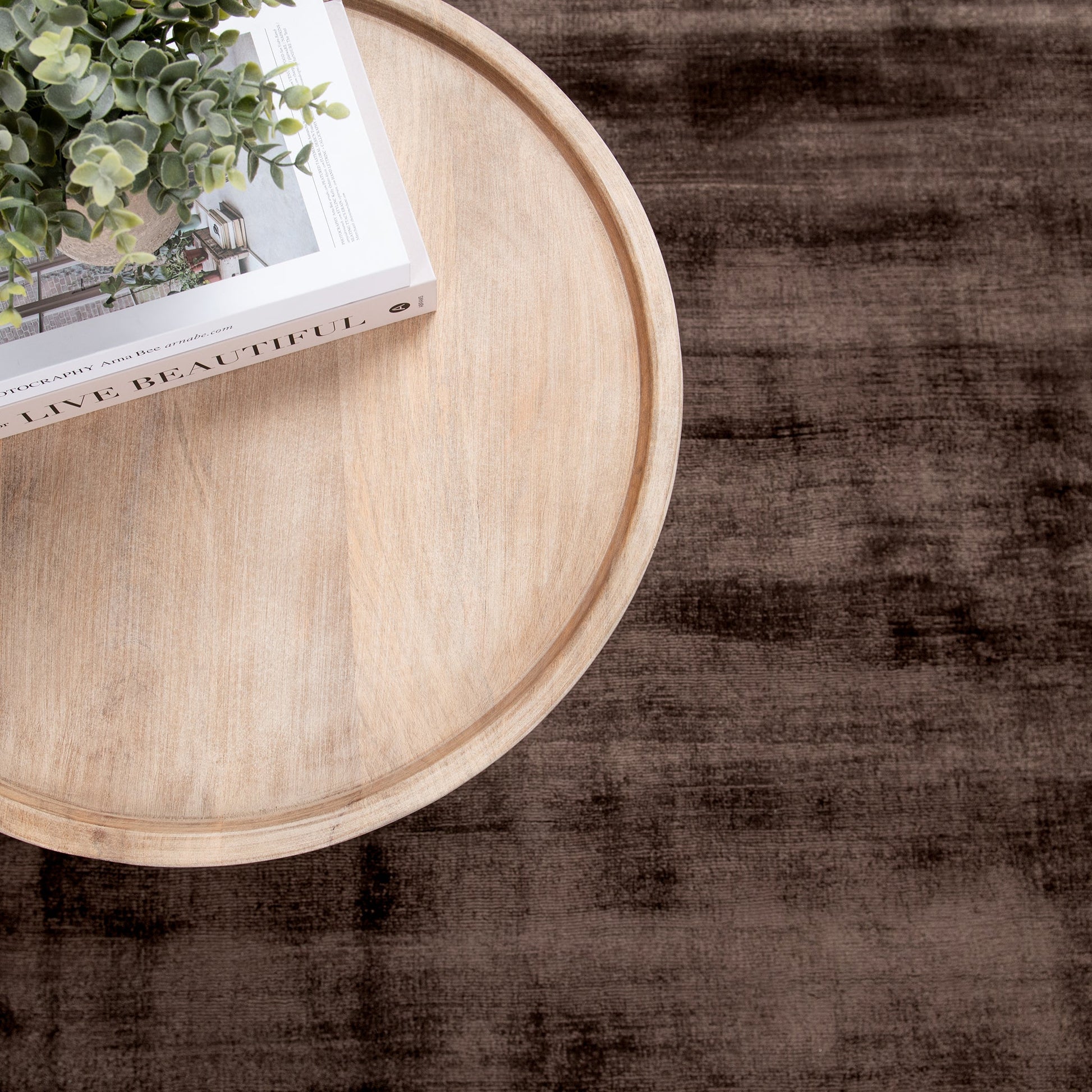 Berlin Distressed Rug - Ganache Brown - 1x1