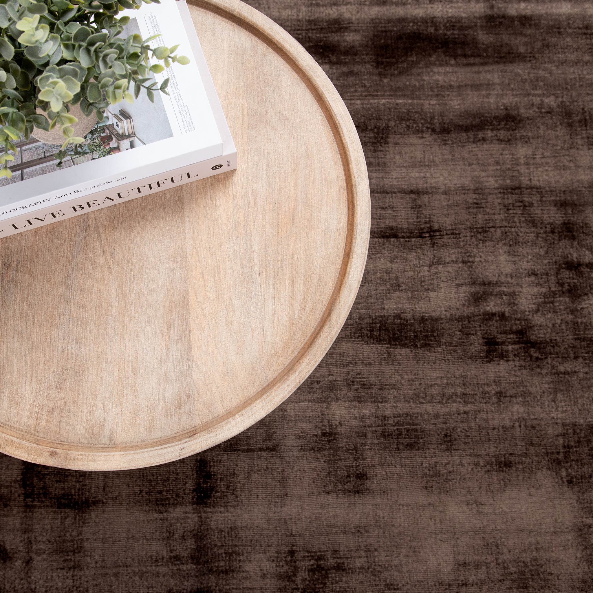 Berlin Distressed Rug - Ganache Brown - 1x1