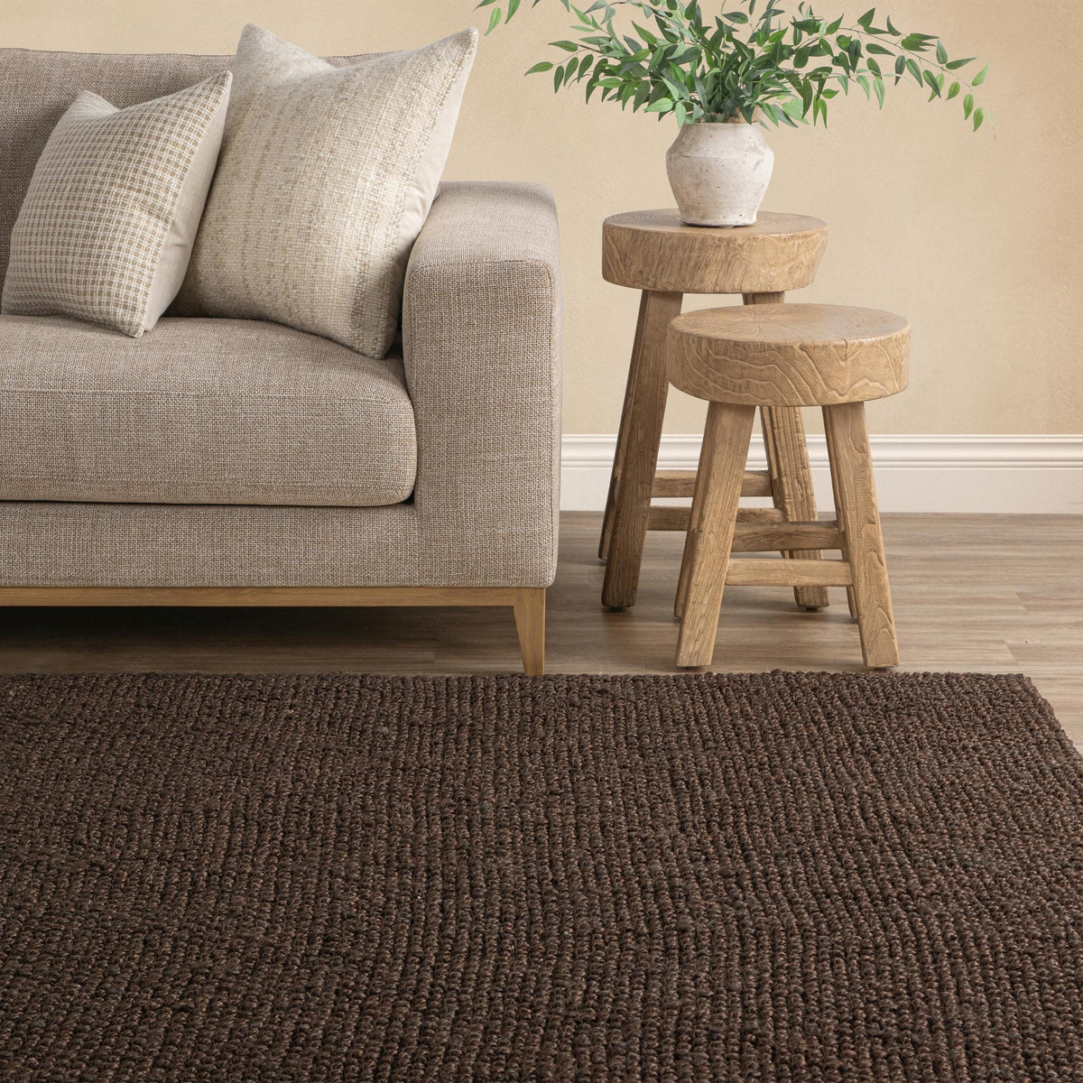 Chunky Loop Rug - Ganache Brown / 5'x8' / Rug by Classic Home - view 6