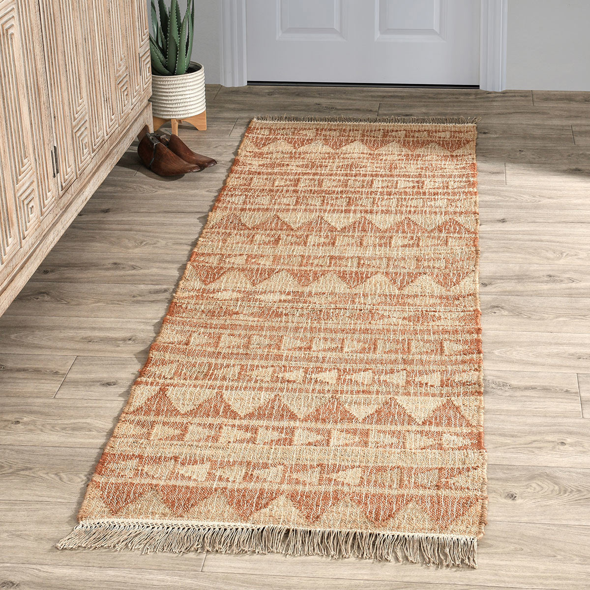 Solana Distressed Rug - Terracotta/Natural - 2'x3'