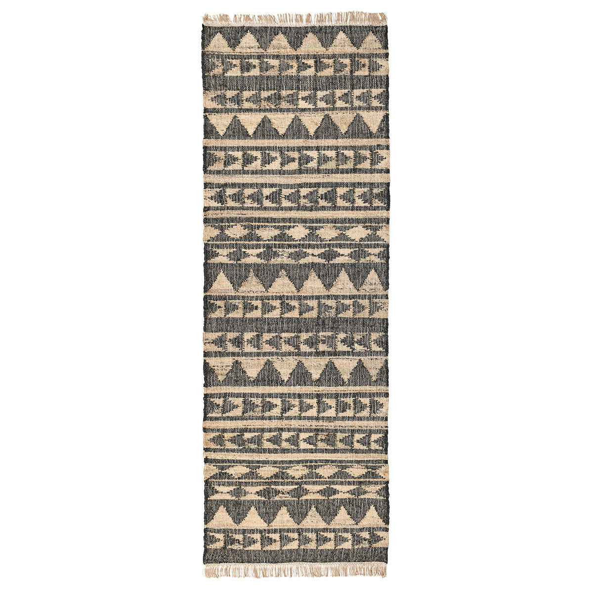 Solana Distressed Rug - Black Natural - 2'x3'