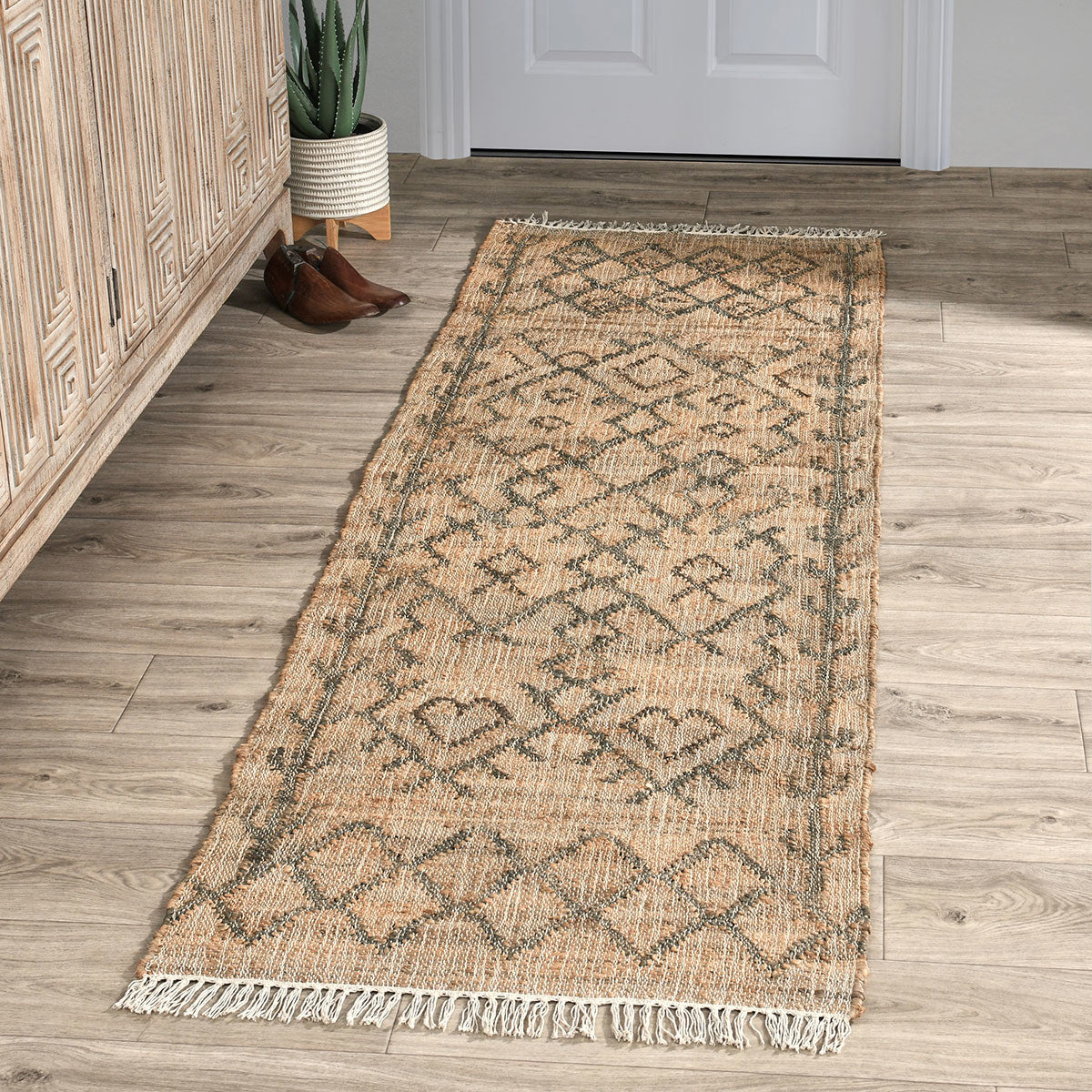 Accona Rug - Natural/Sage - 2'x3'
