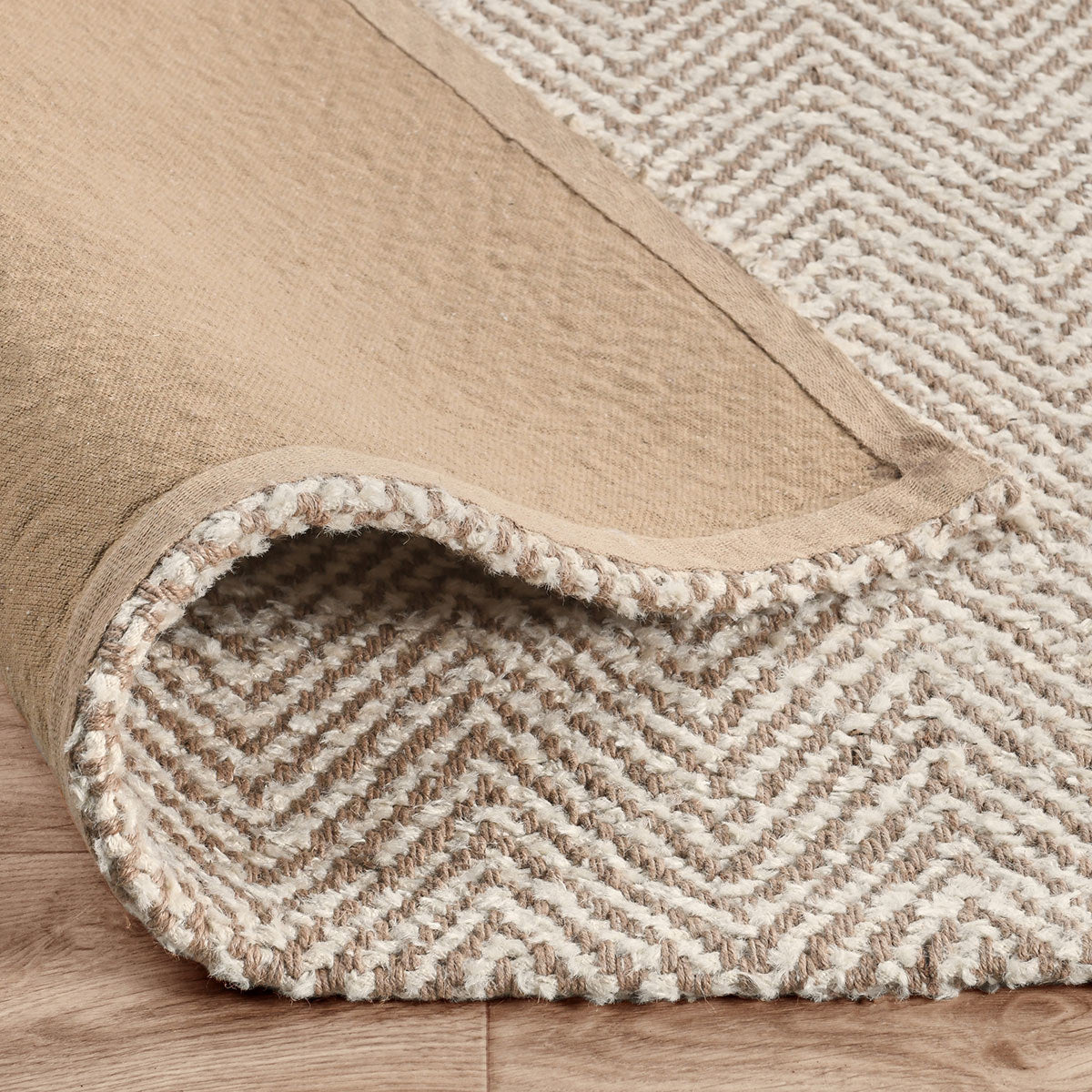Herringbone Rug - Chenille Ivory/Natural - 5'x8'