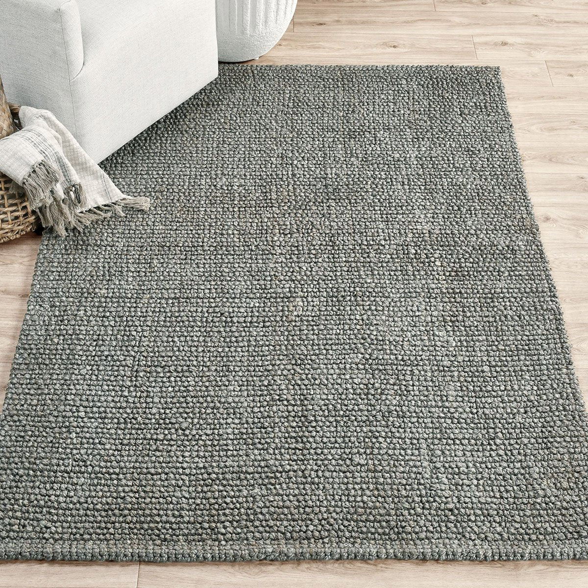 Chunky Loop Rug - Blue Charcoal - 2'x3'