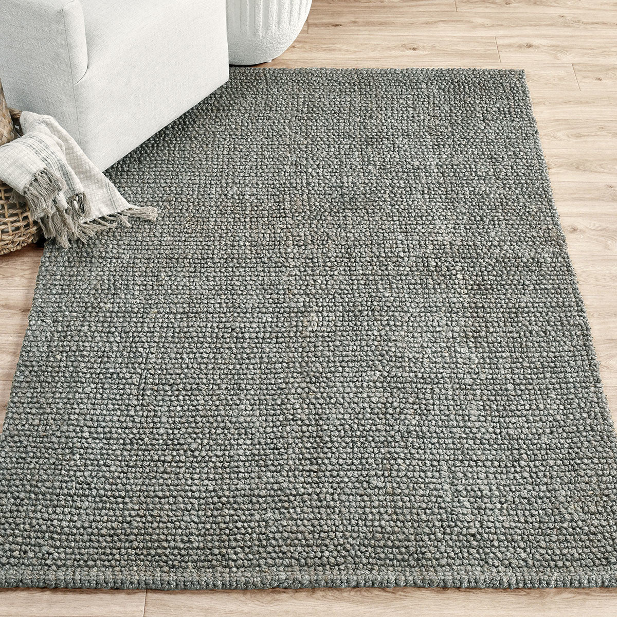 Chunky Loop Rug - Blue Charcoal - 2'x3'