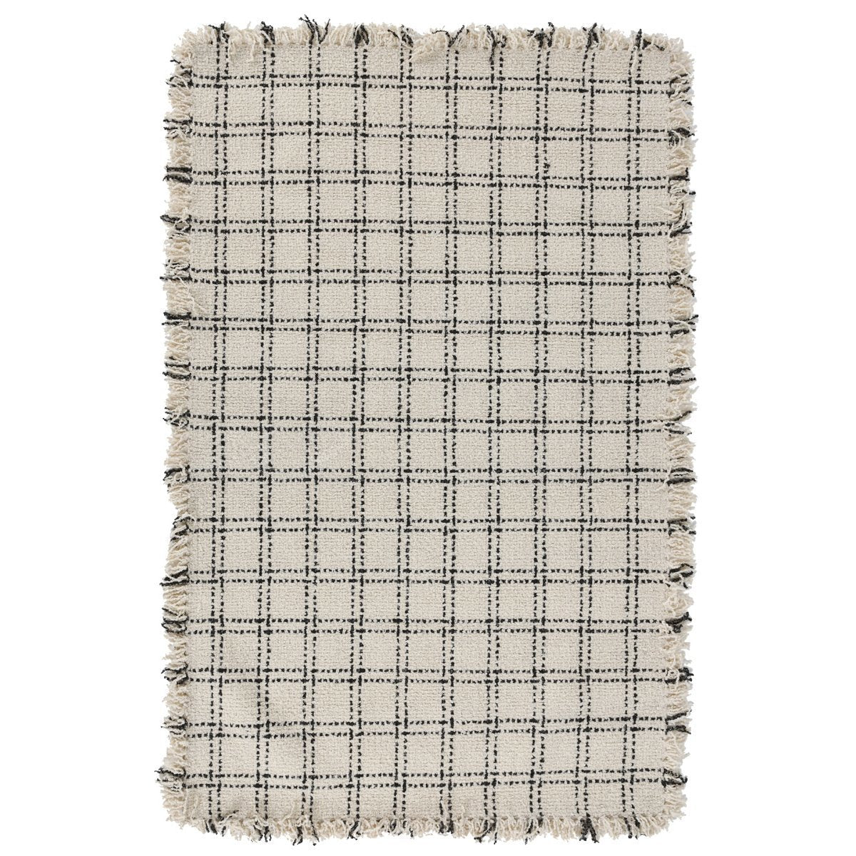 Bradbury Wool Rug - Check Ivory/Black - 2'x3'