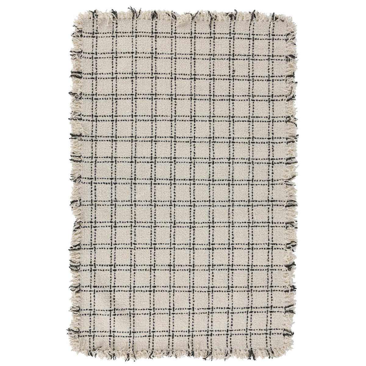 Bradbury Wool Rug - Check Ivory/Black - 2'x3'