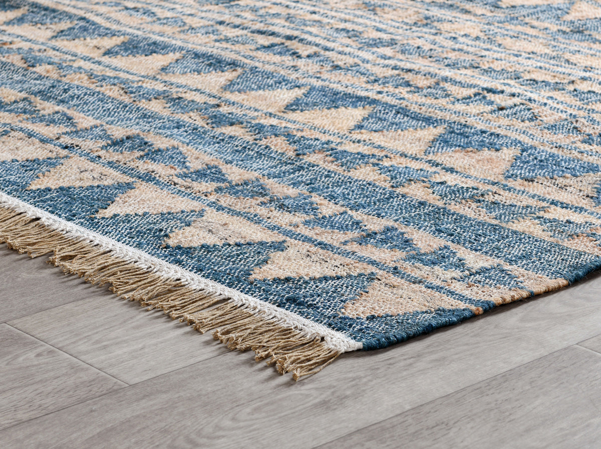 Solana Distressed Rug - Blue Natural - 2'x3'