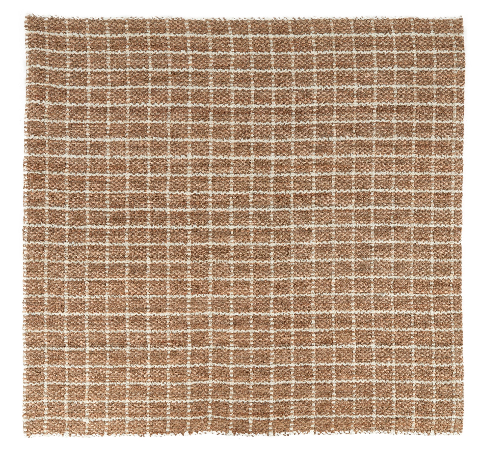 Windowpane Chenille Rug - Natural/Ivory - 8'x8'