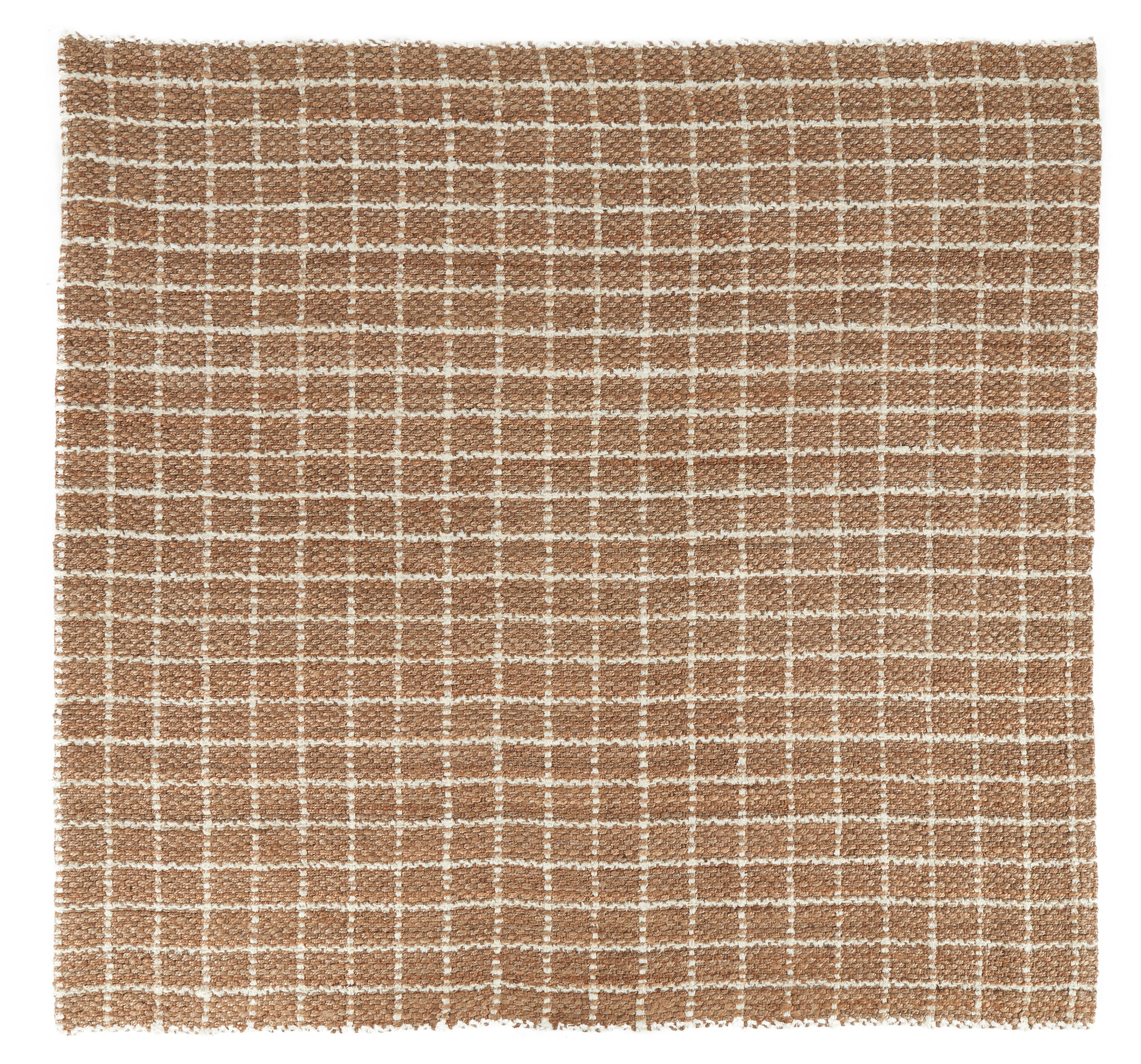 Windowpane Chenille Rug - Natural/Ivory - 8'x8'
