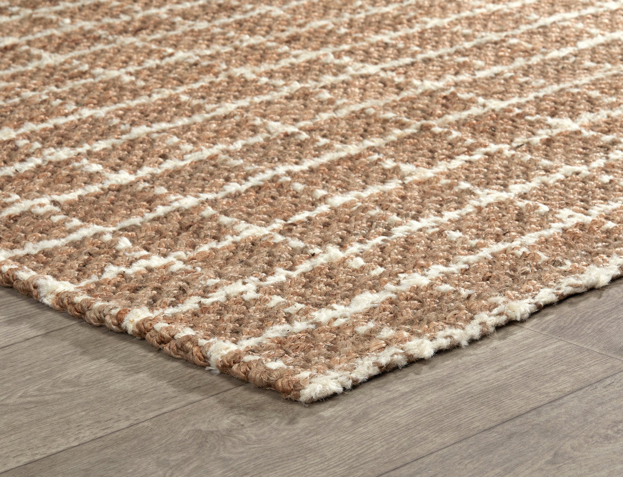 Windowpane Chenille Natural/Ivory