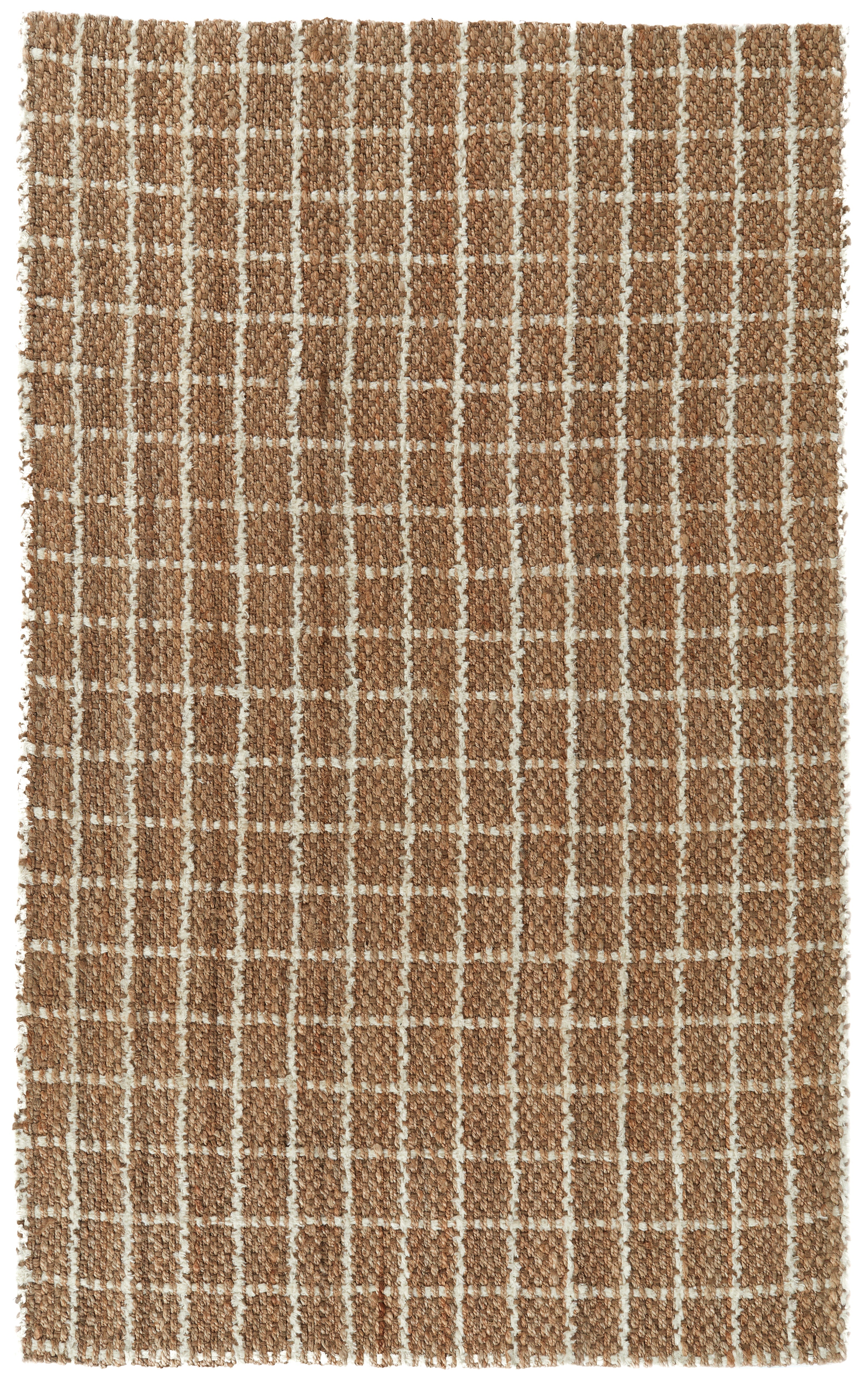 Windowpane Chenille Rug - Natural/Ivory - 8'x8'