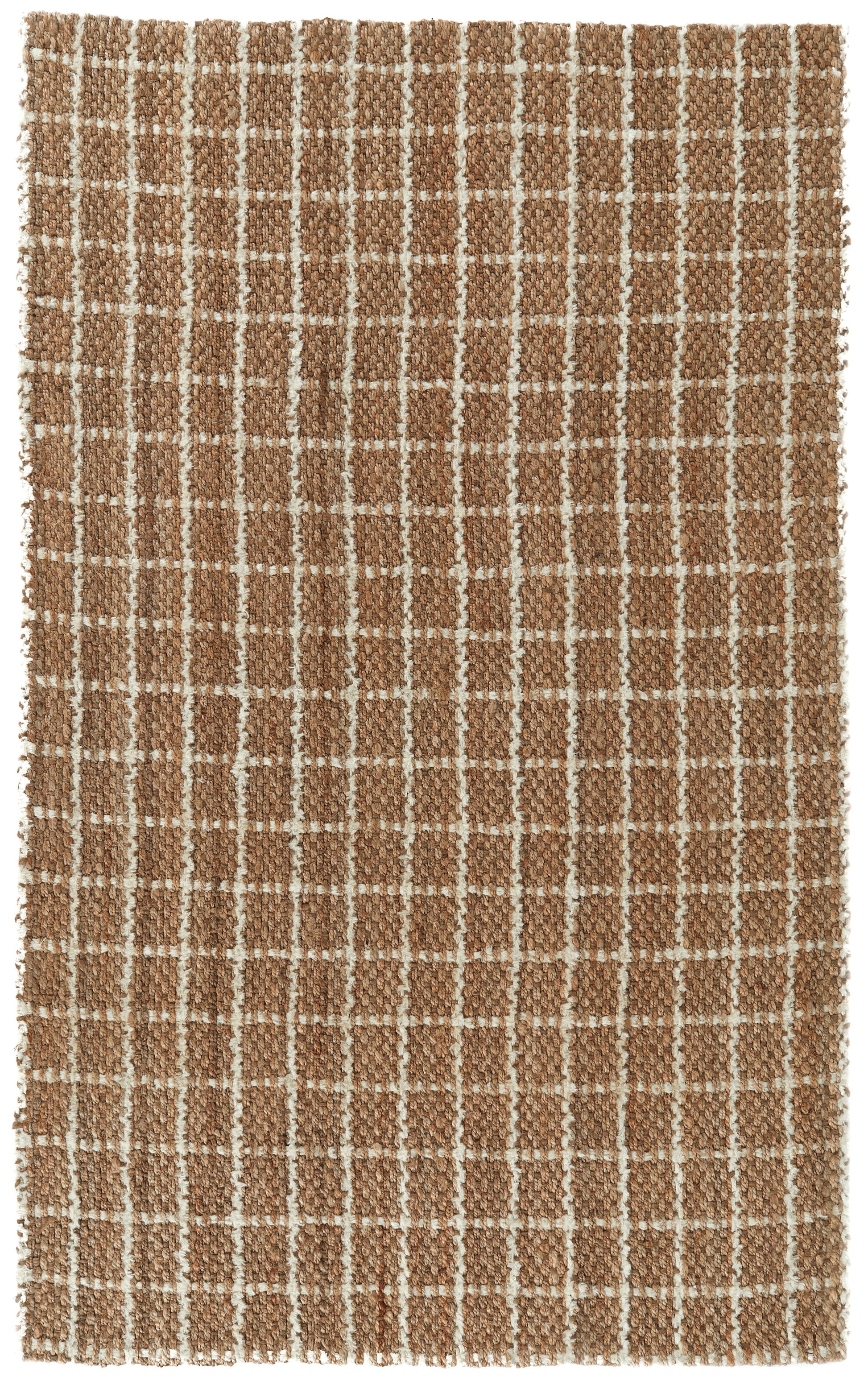 Windowpane Chenille Rug - Natural/Ivory - 8'x8'