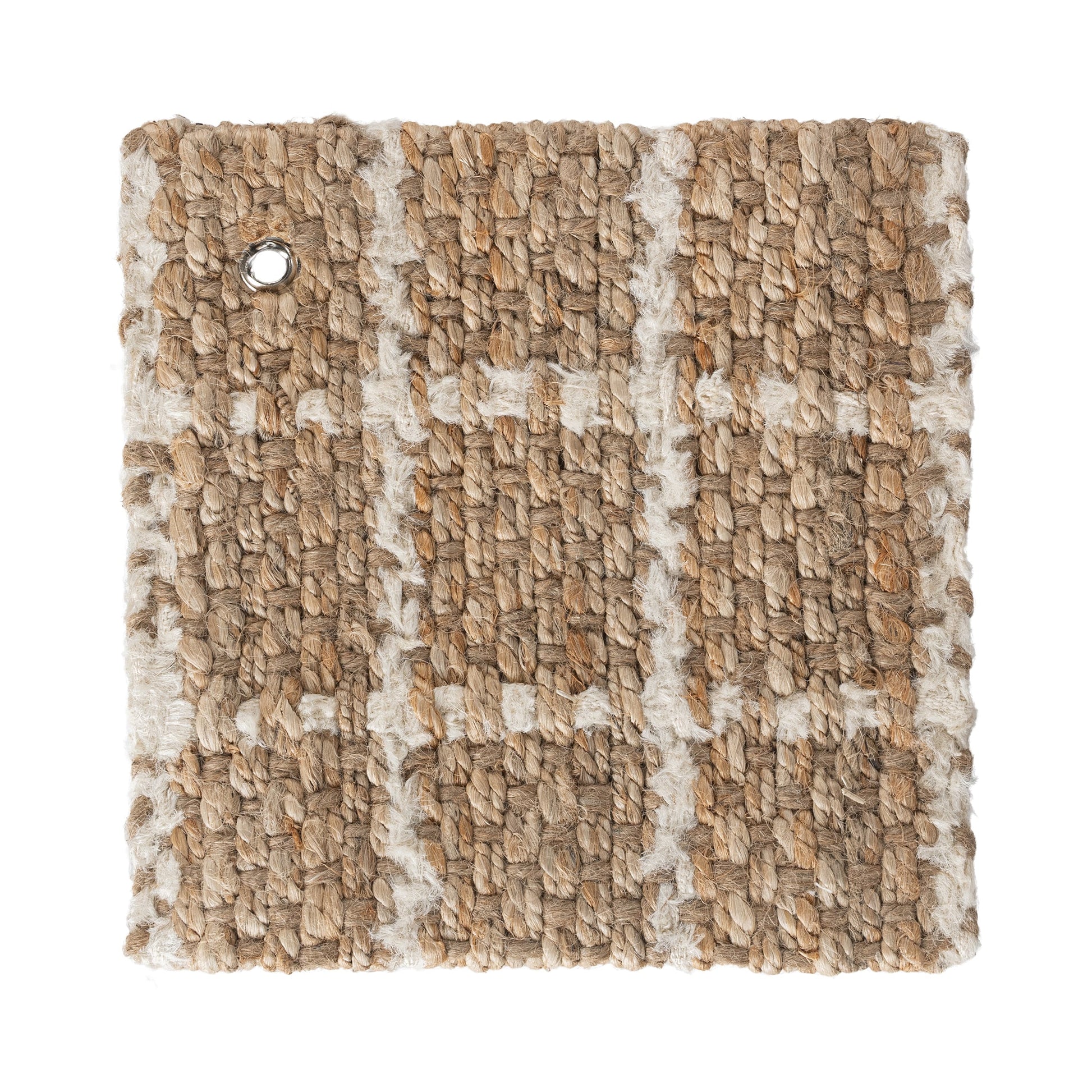 Windowpane Chenille Rug - Natural/Ivory - 8'x8'
