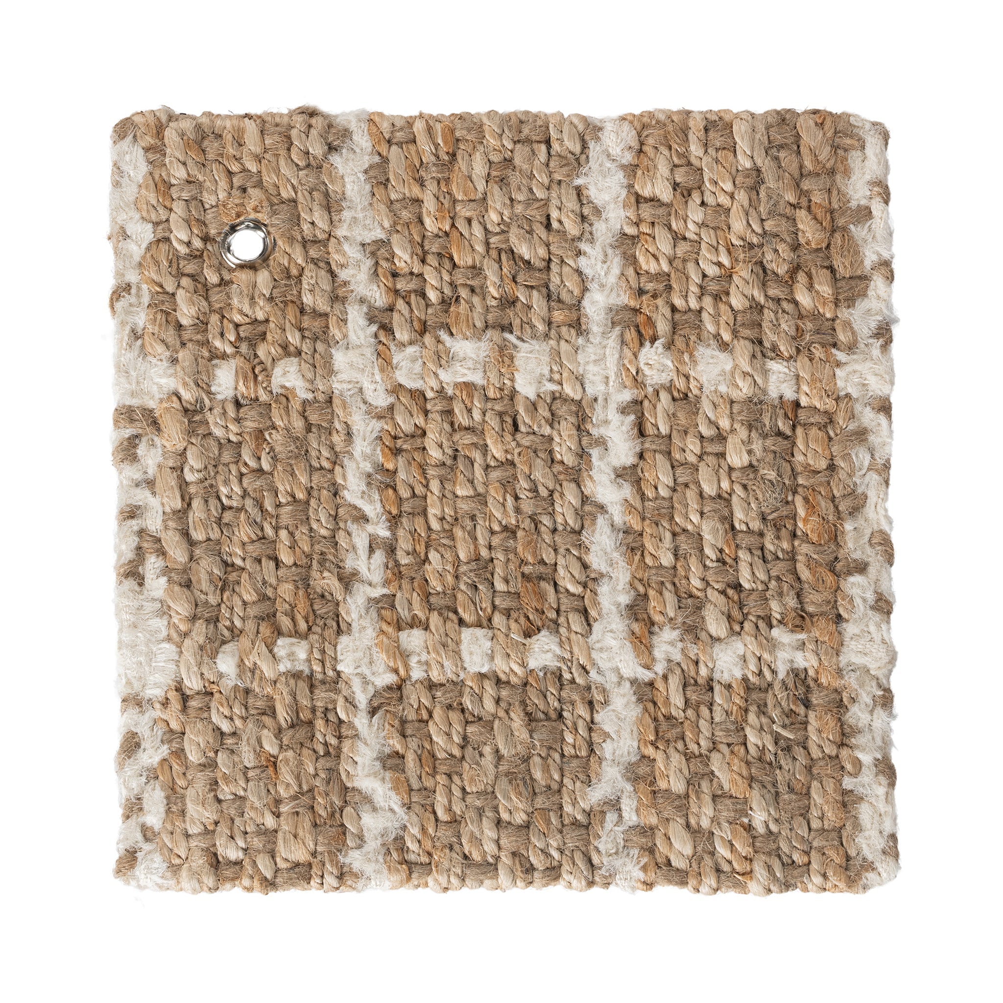 Windowpane Chenille Rug - Natural/Ivory - 8'x8'