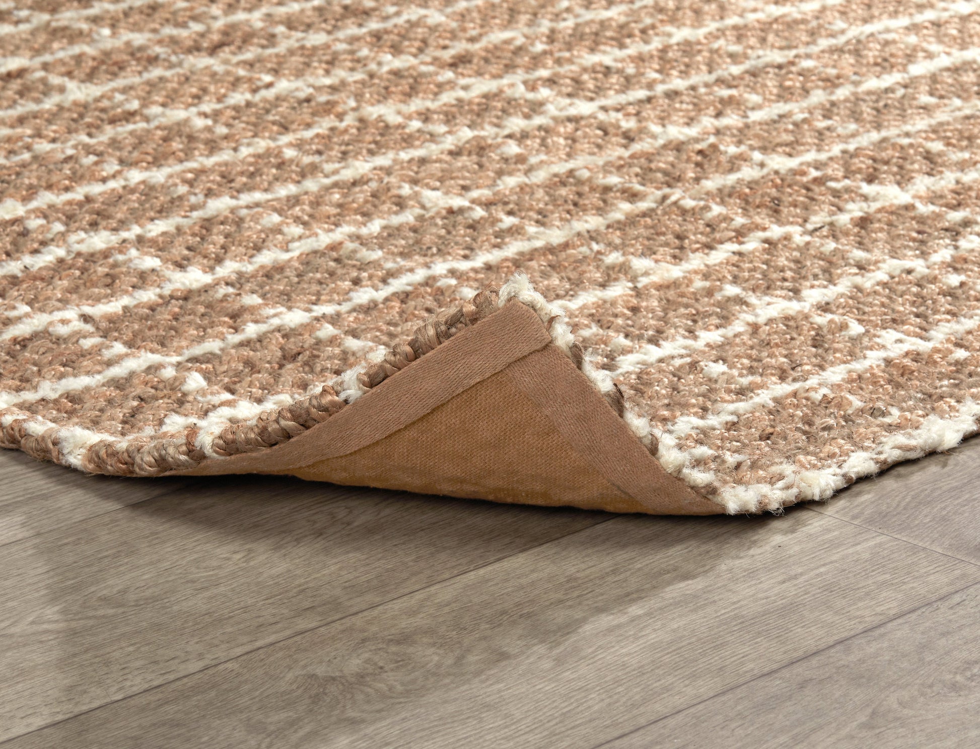 Windowpane Chenille Rug - Natural/Ivory - 8'x8'