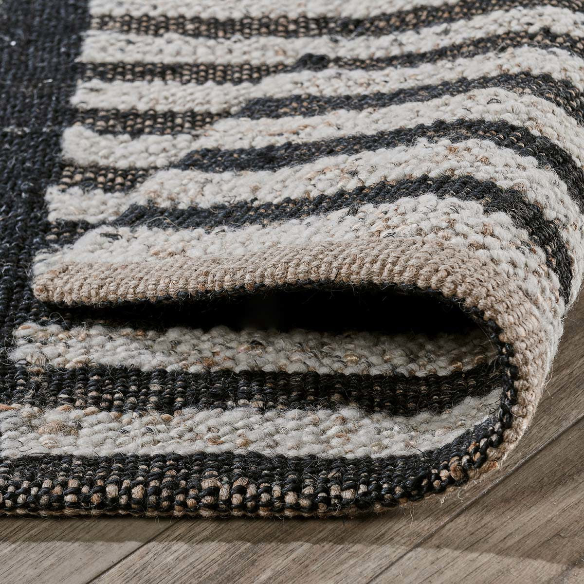 Kofu Stripe Rug - Natural/Black - 2'x3'
