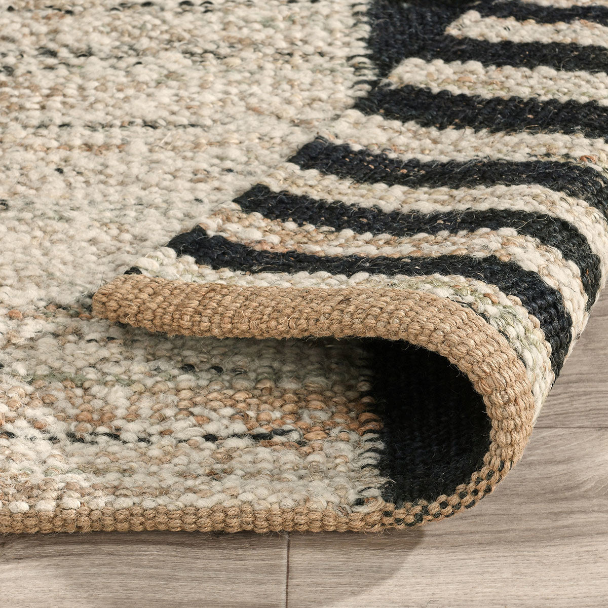Kofu Stripe Rug - Natural/Black - 2'x3'