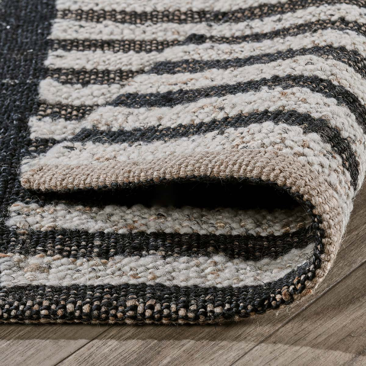 Kofu Stripe Rug - Natural/Black - 2'x3'