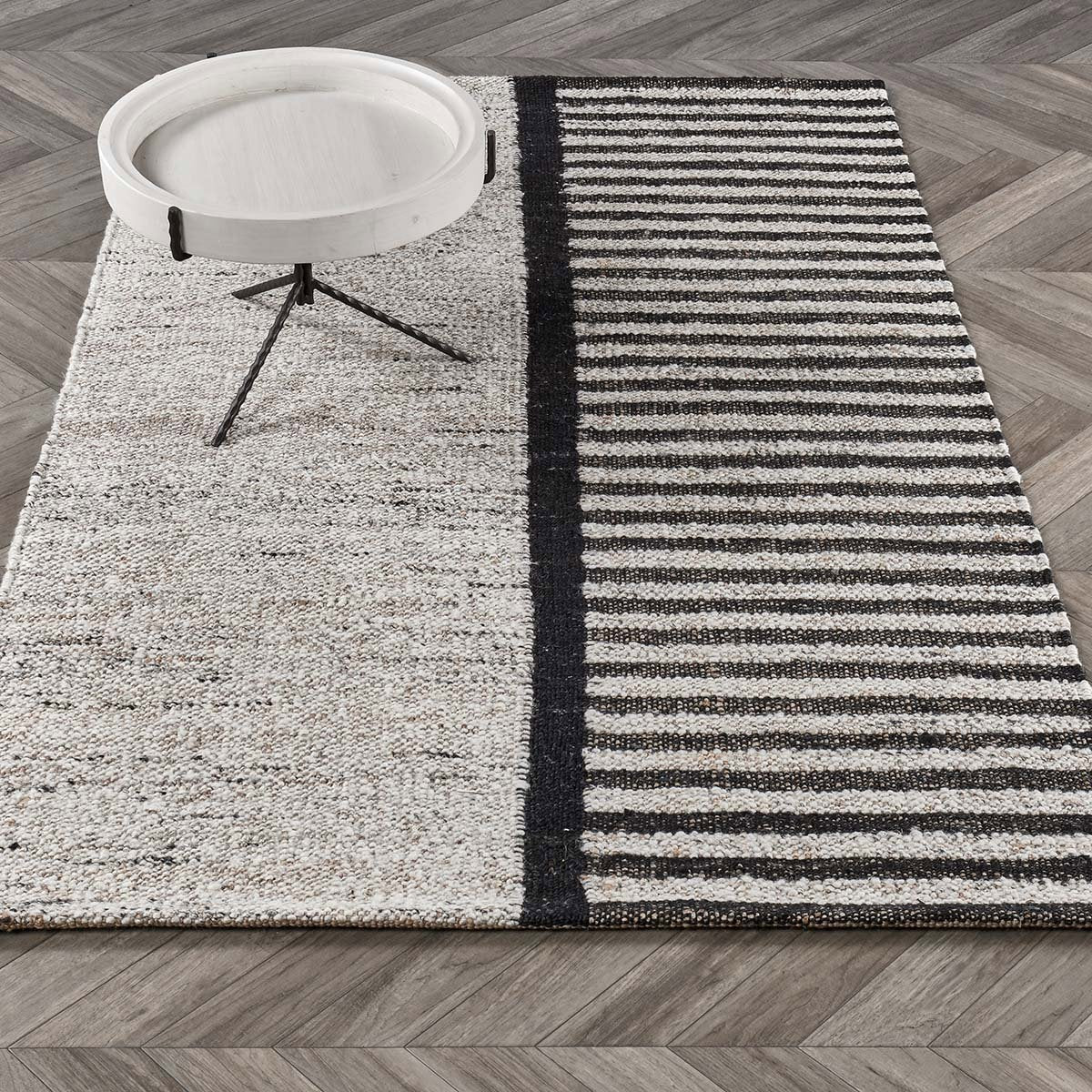 Kofu Stripe Rug - Natural/Black - 2'x3'
