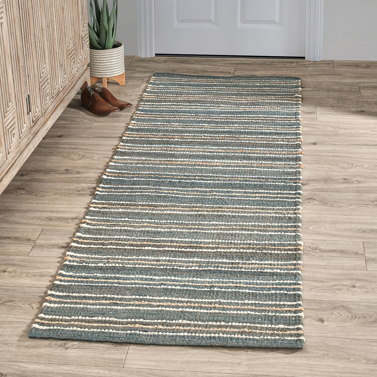 Del Mar Rug - Aqua Blue/Multi - 2.6'x8'