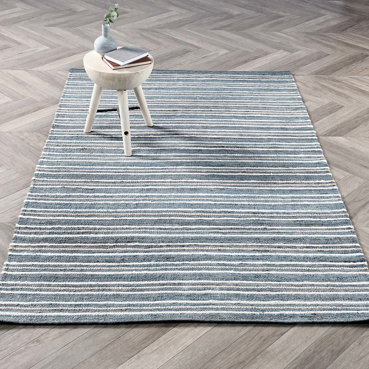 Del Mar Rug - Aqua Blue/Multi - 2.6'x8'