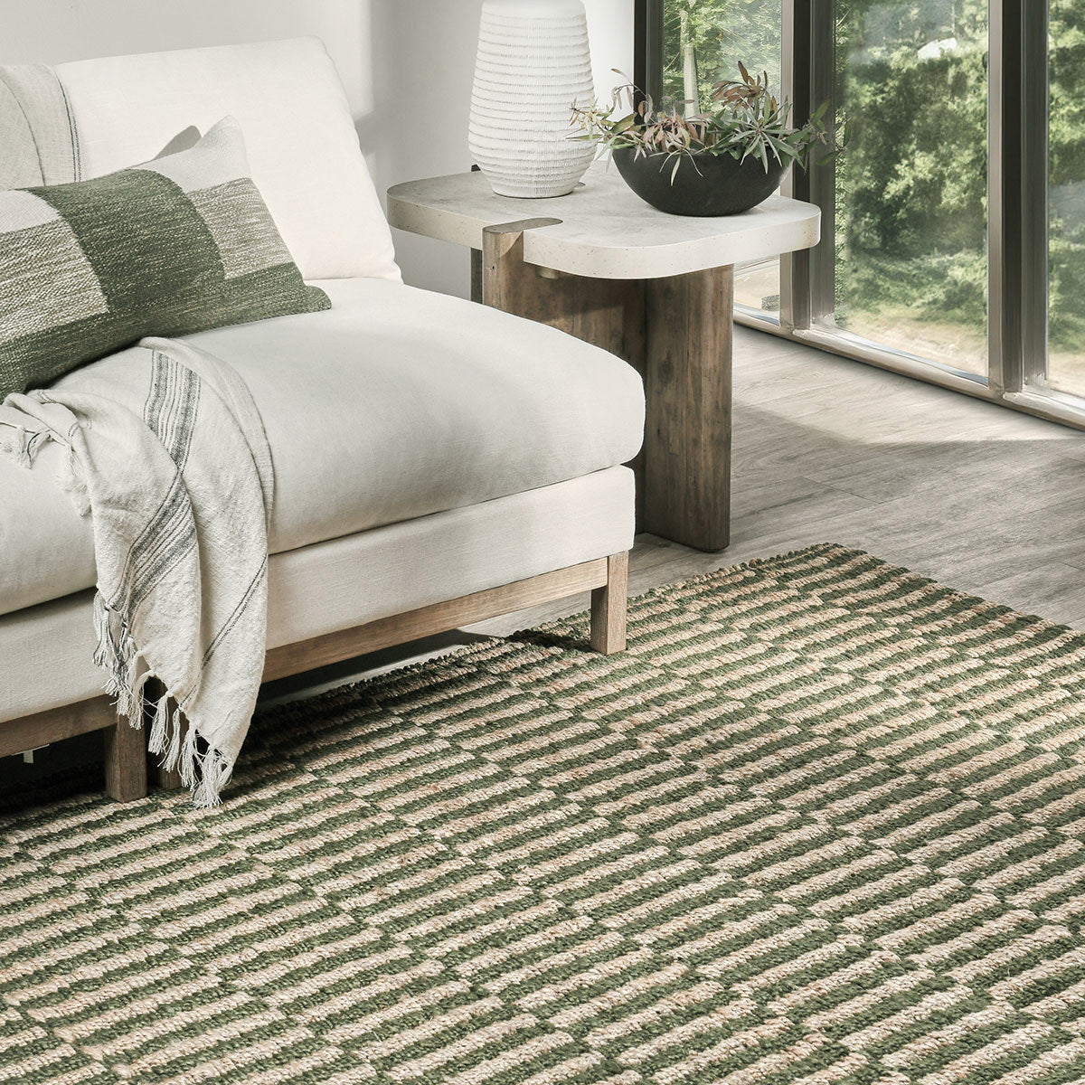Monterey Jute Rug - Green/Natural - 2'x3'