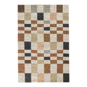 Soumak Jute Rug - Check Natural Multi - 2'x3'