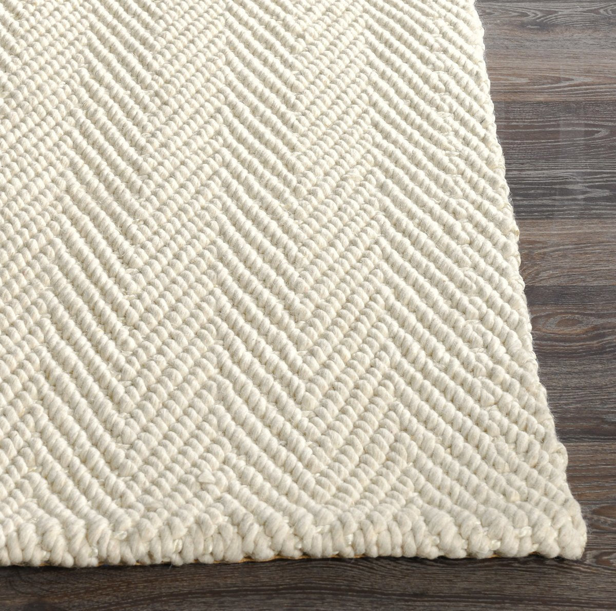 Herringbone Wool/Jute Ivory