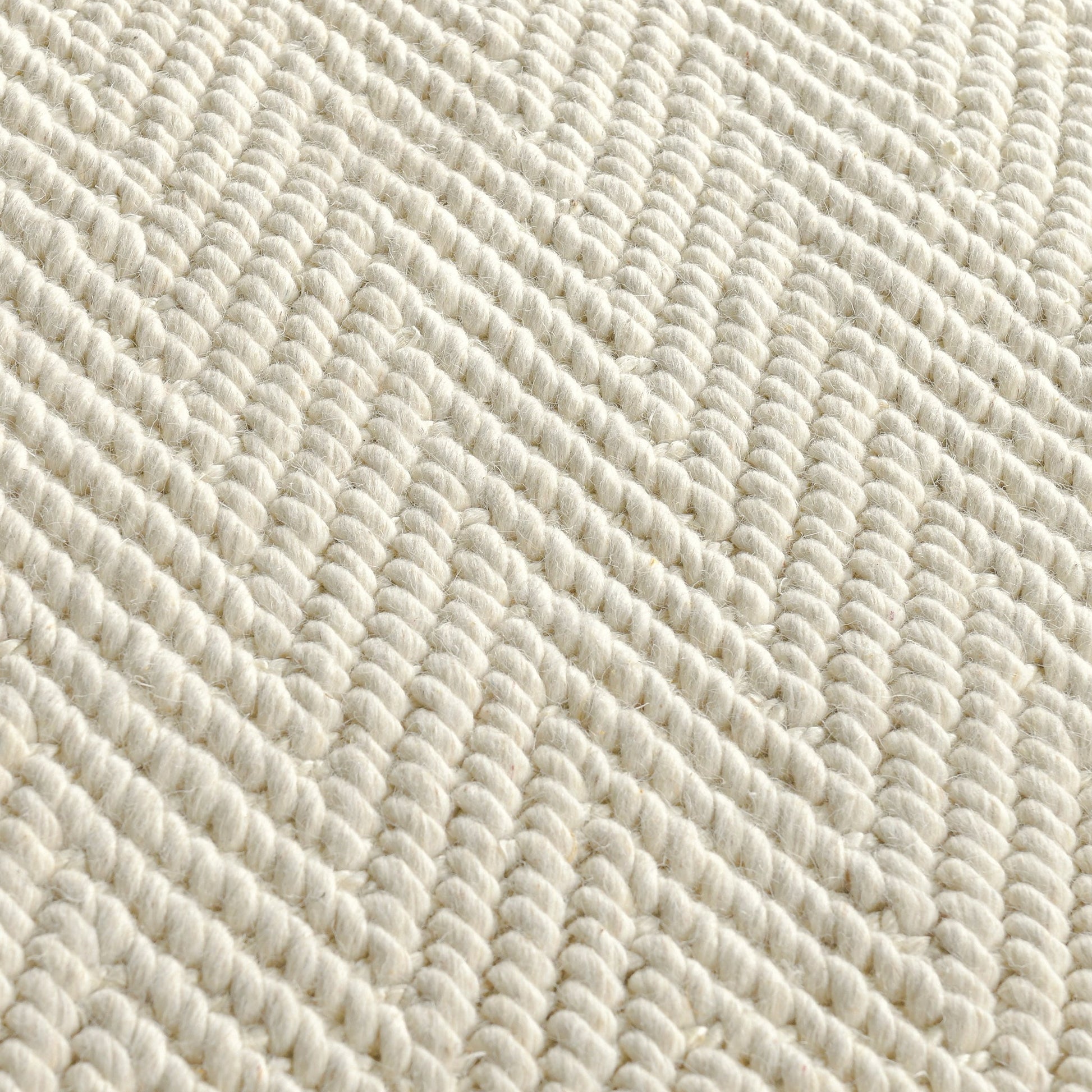 Herringbone Wool/Jute Rug - Ivory - 5'x8'