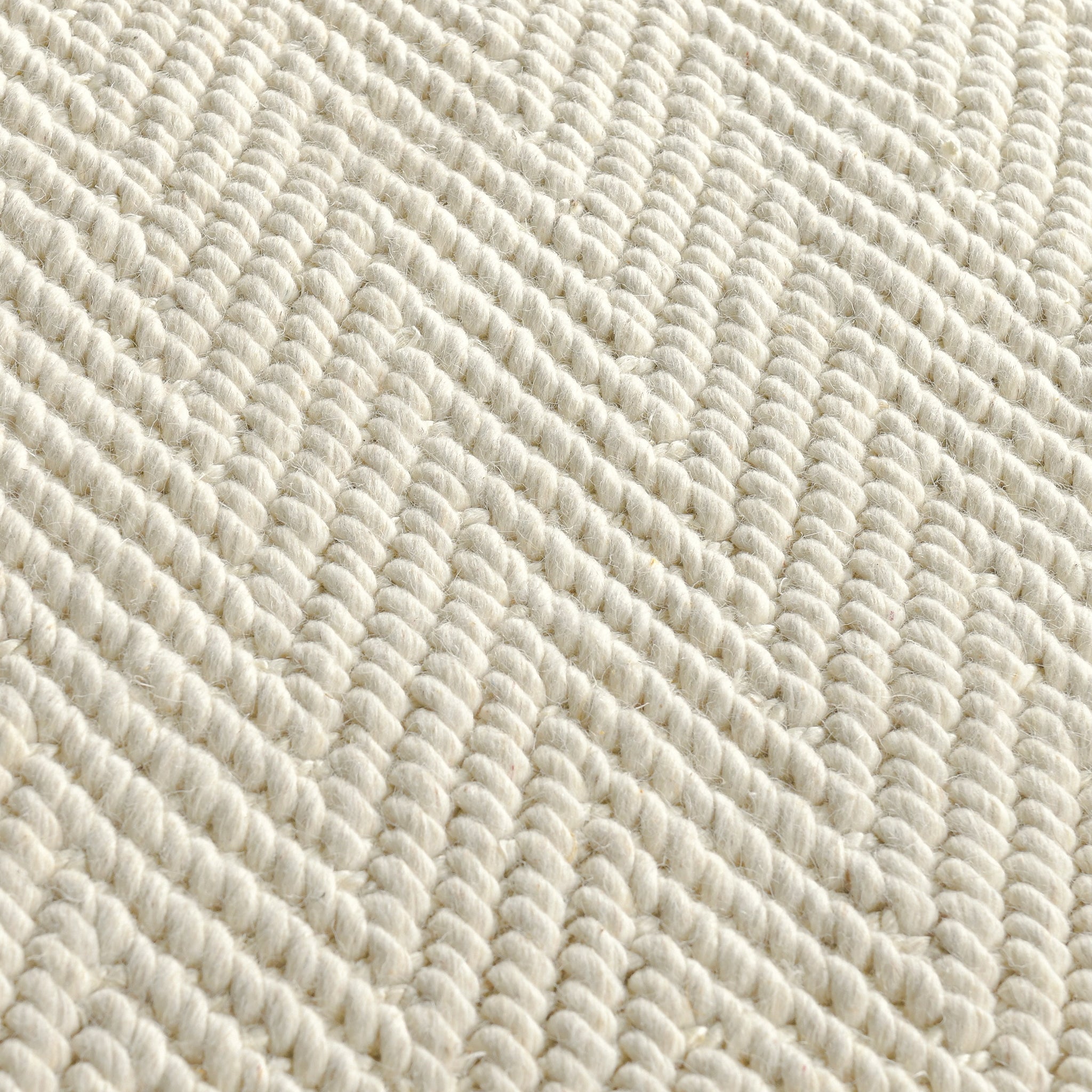 Herringbone Wool/Jute Rug - Ivory - 5'x8'
