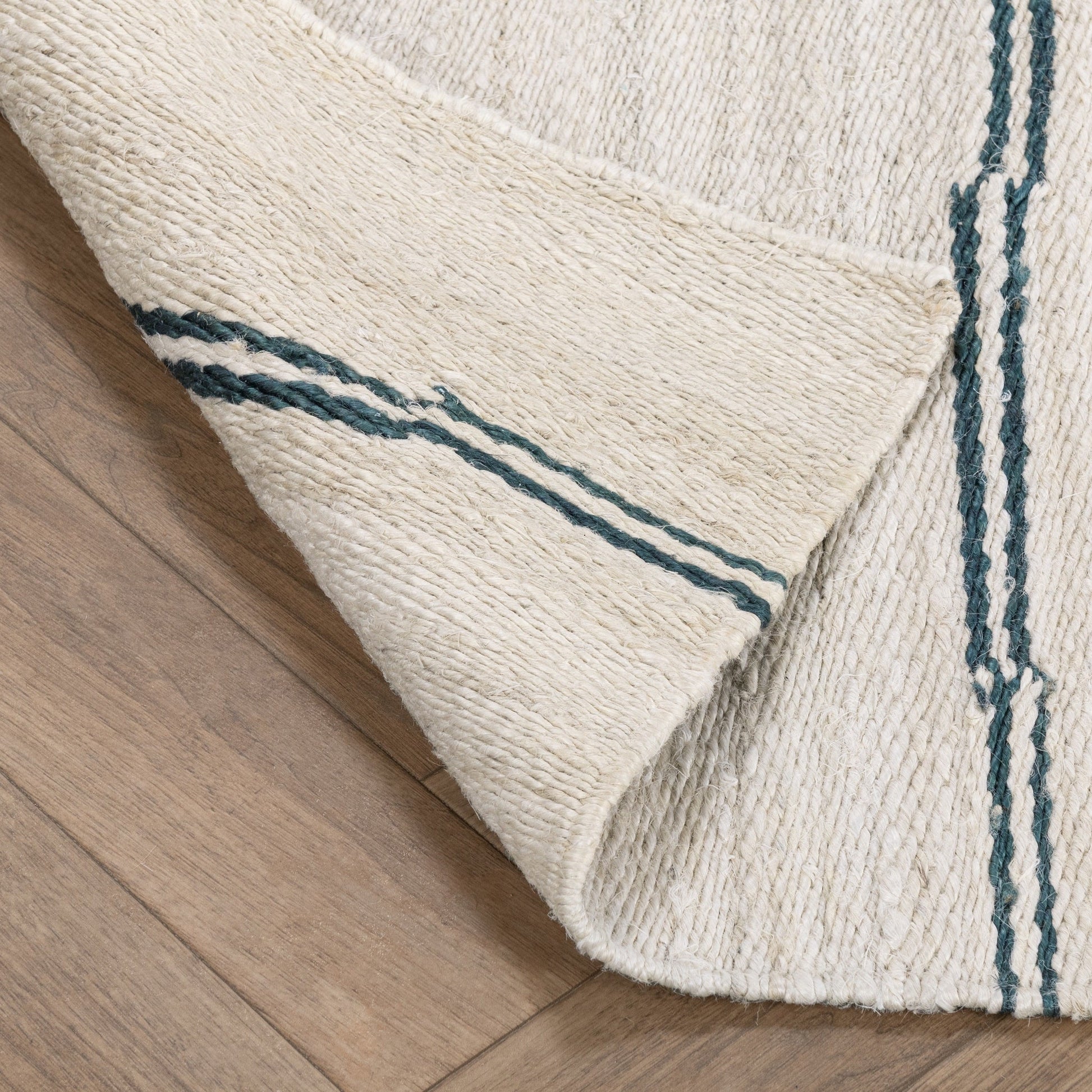 Sunderland Jute Stripe Rug - Ivory/Dark Blue - 2'x3'