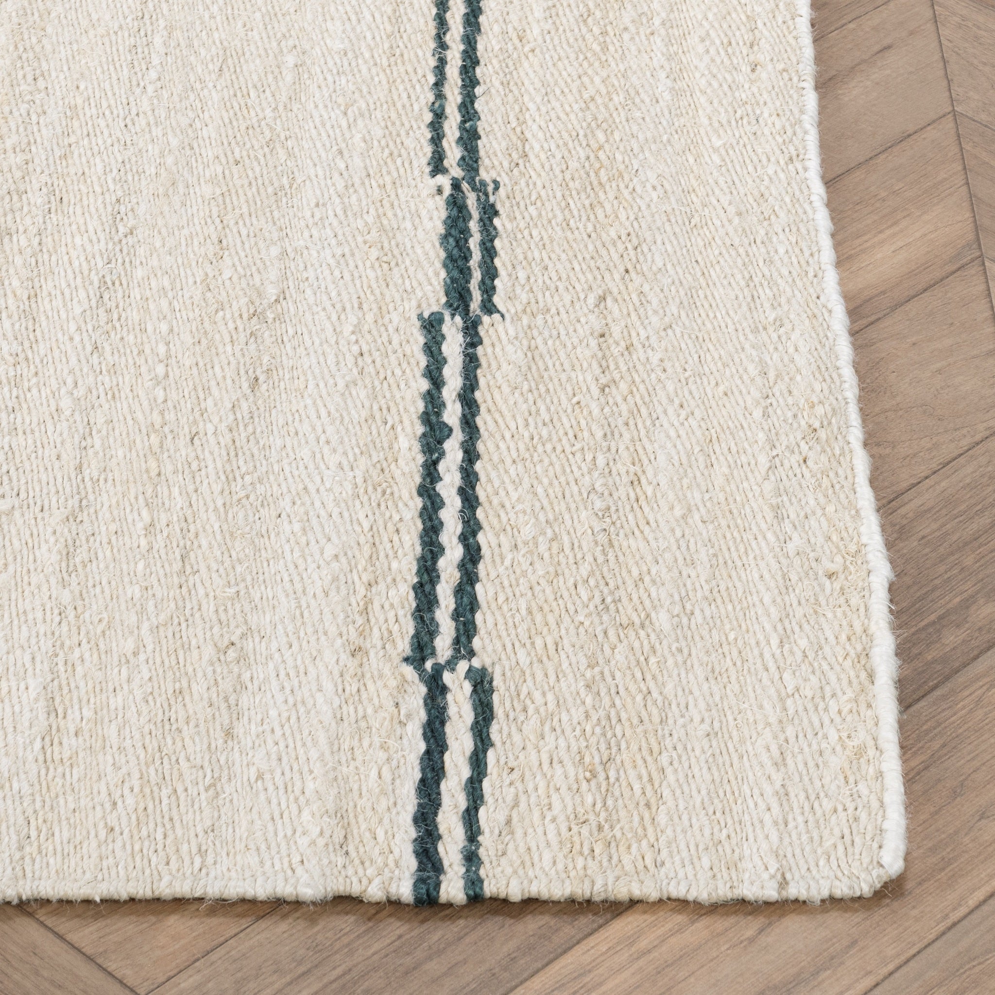 Sunderland Jute Stripe Rug - Ivory/Dark Blue - 2'x3'