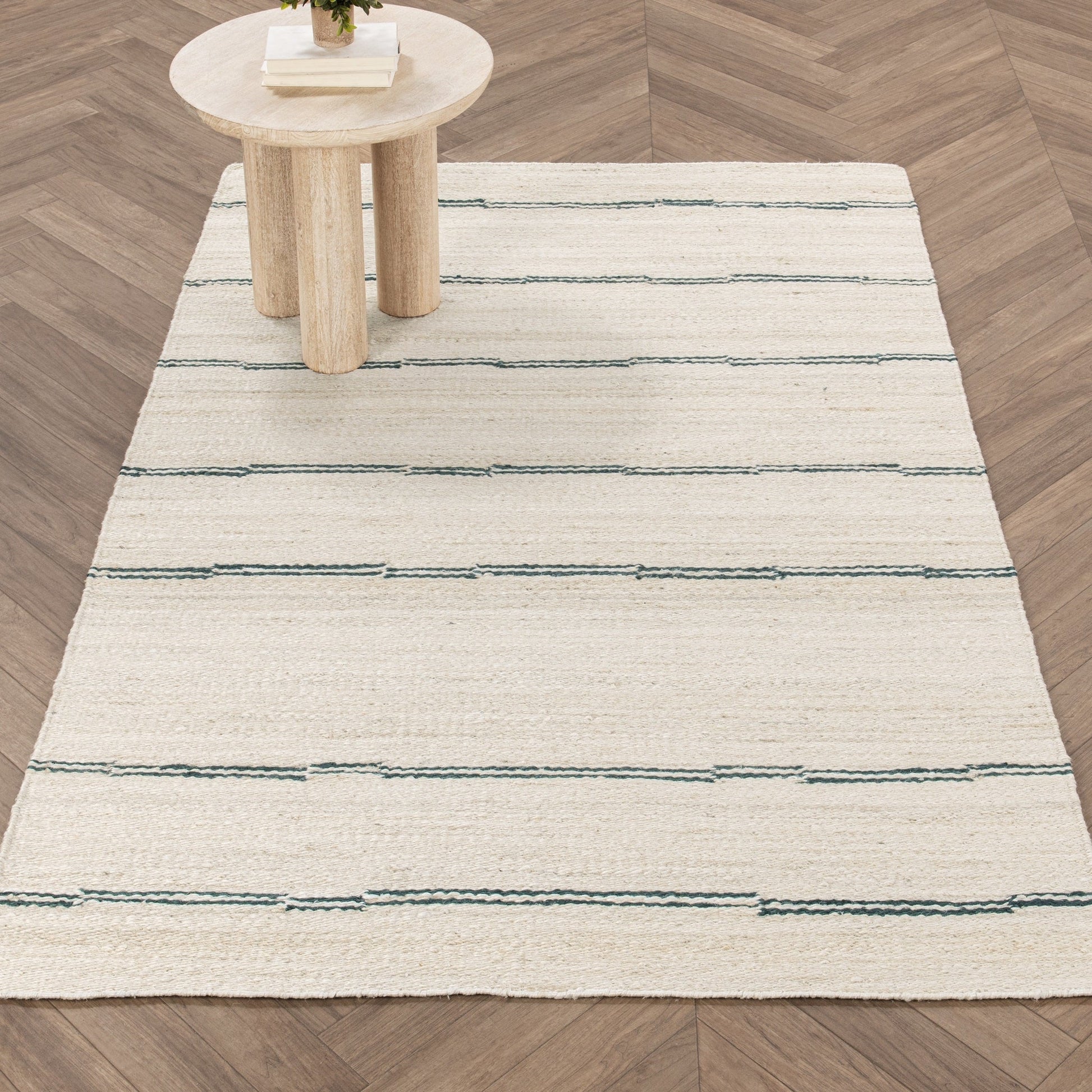 Sunderland Jute Stripe Rug - Ivory/Dark Blue - 2'x3'
