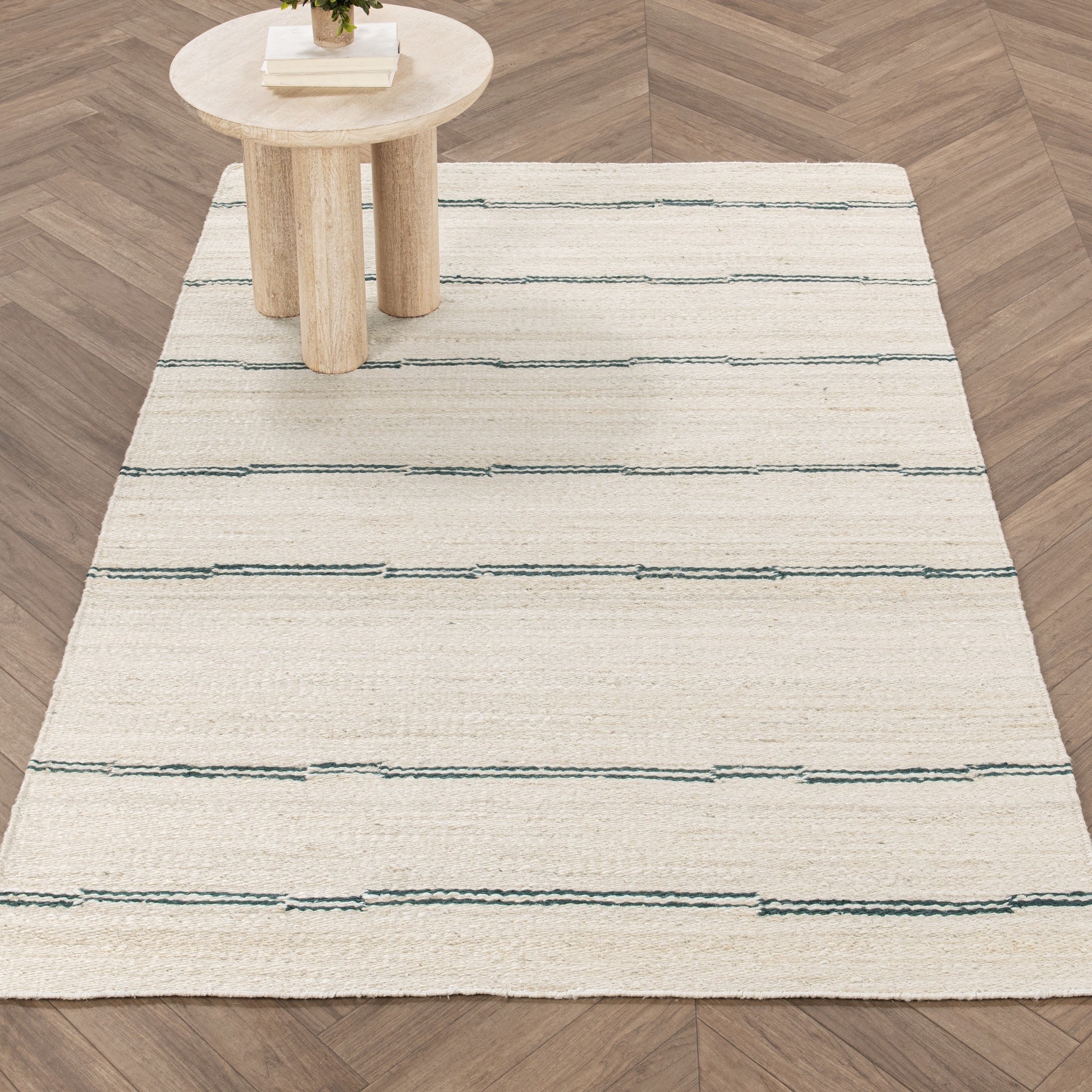 Sunderland Jute Stripe Rug - Ivory/Dark Blue - 2'x3'