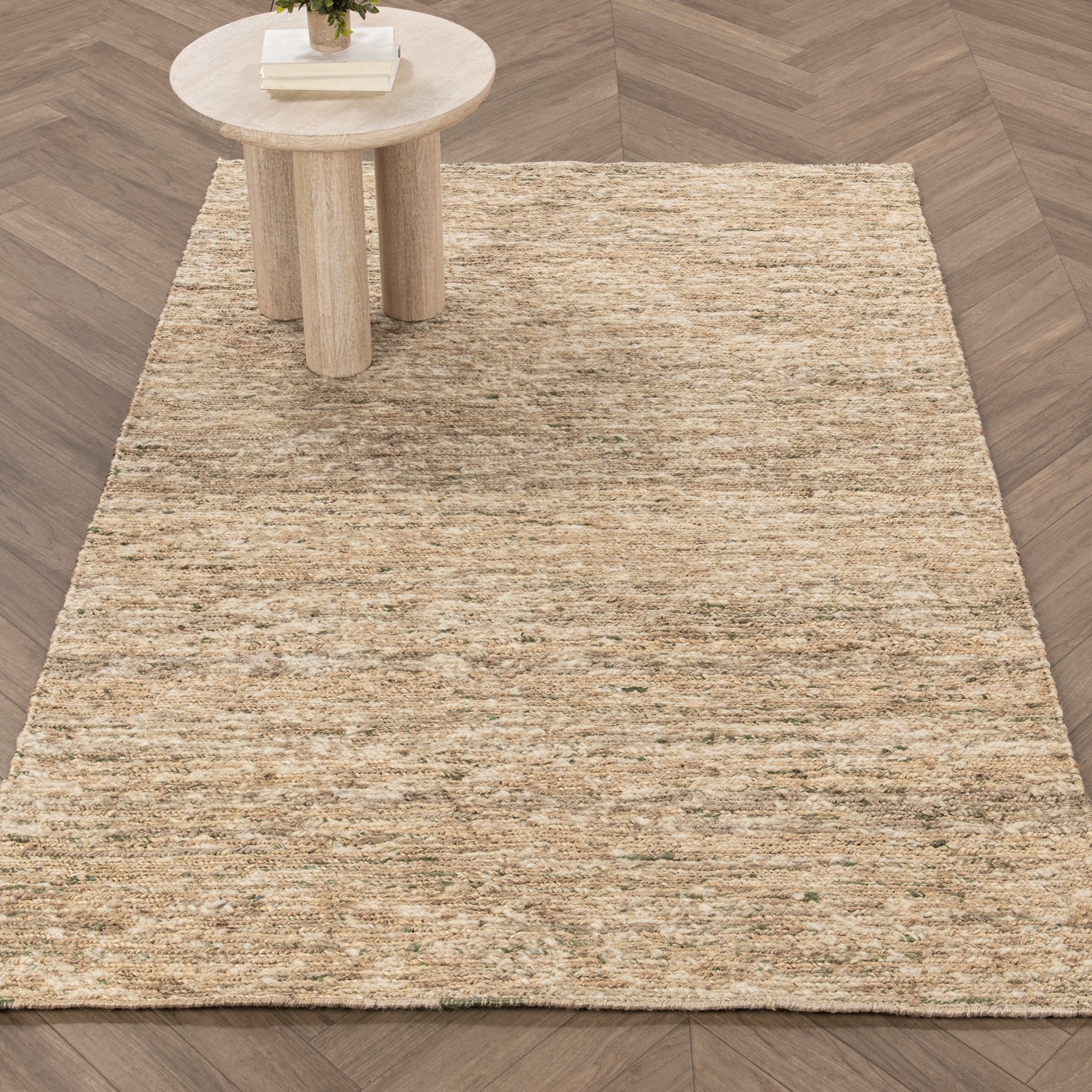 Hayward Soumak Jute Rug -Natural/Green - 2'x3'