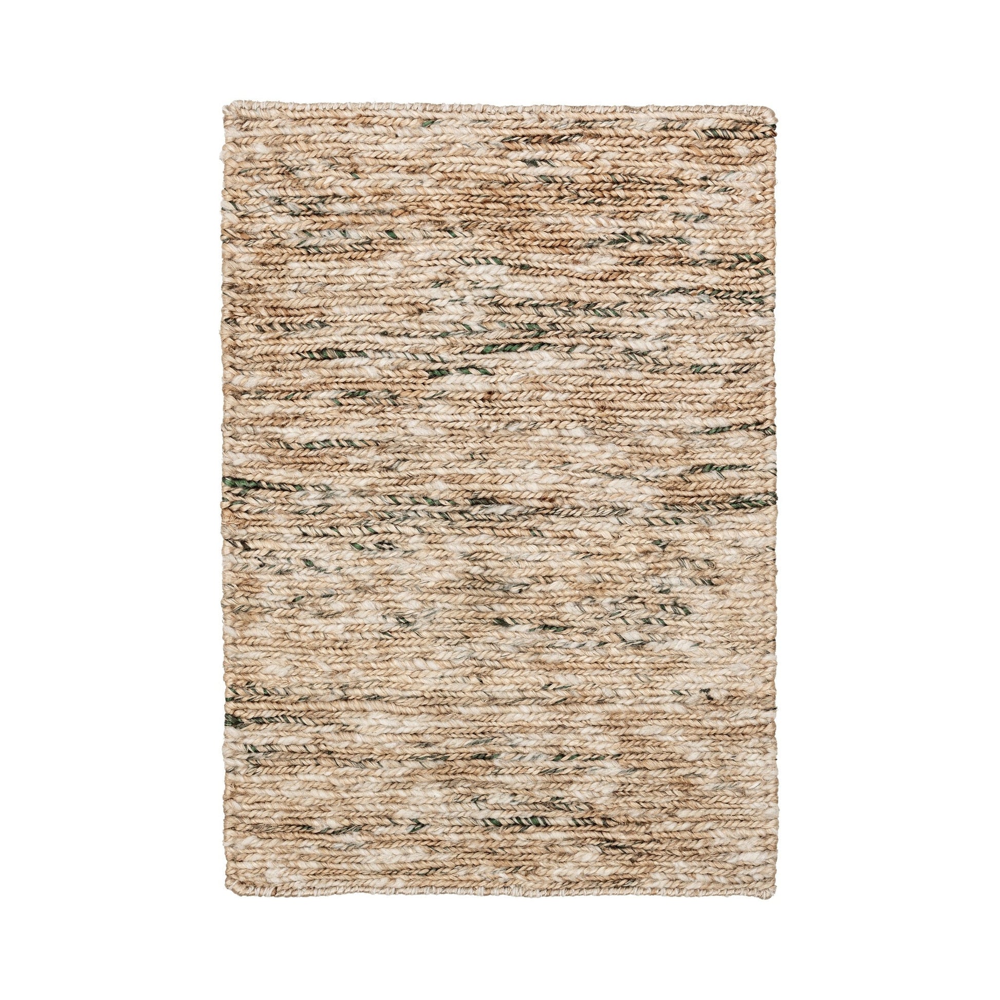 Hayward Soumak Jute Rug -Natural/Green - 2'x3'