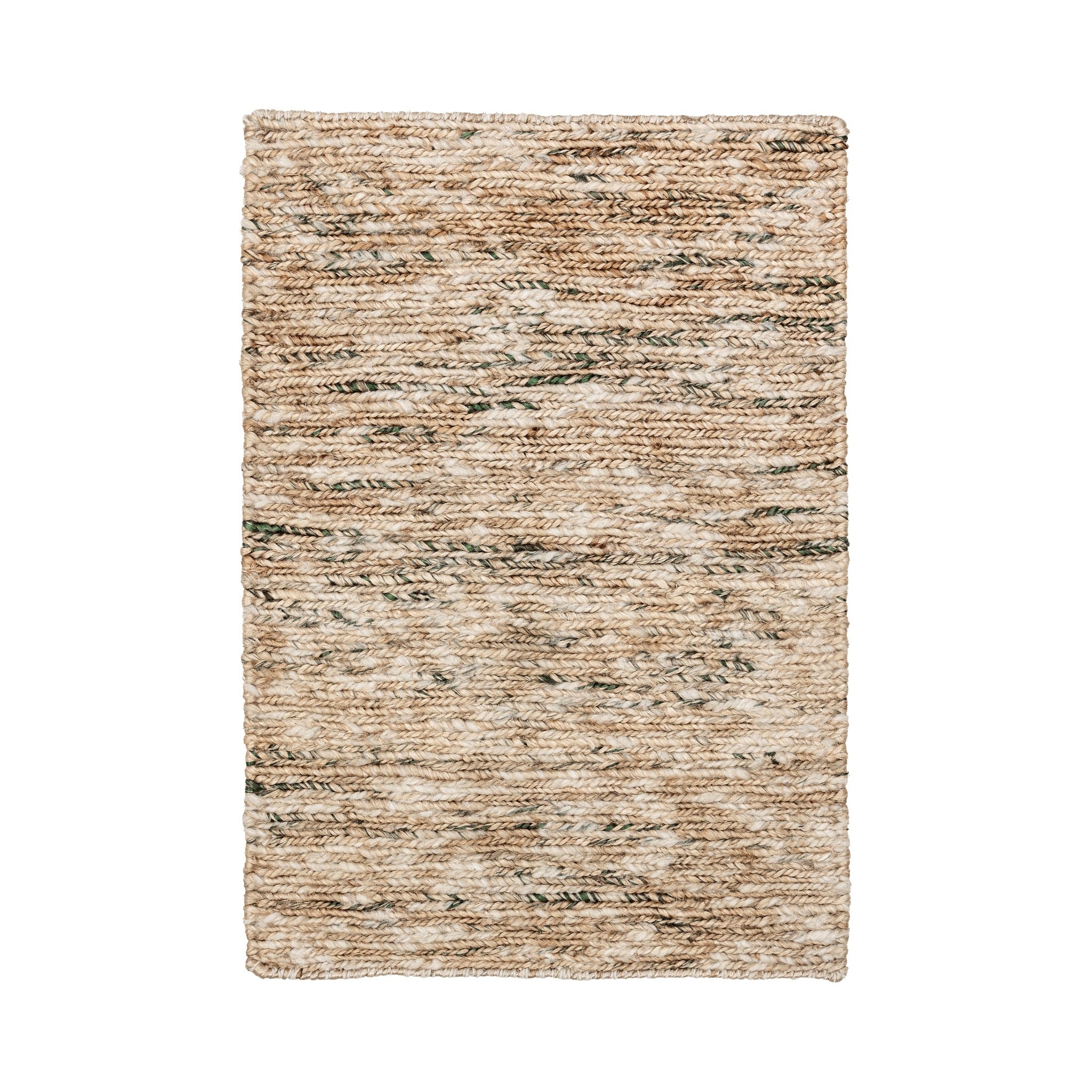 Hayward Soumak Jute Rug -Natural/Green - 2'x3'