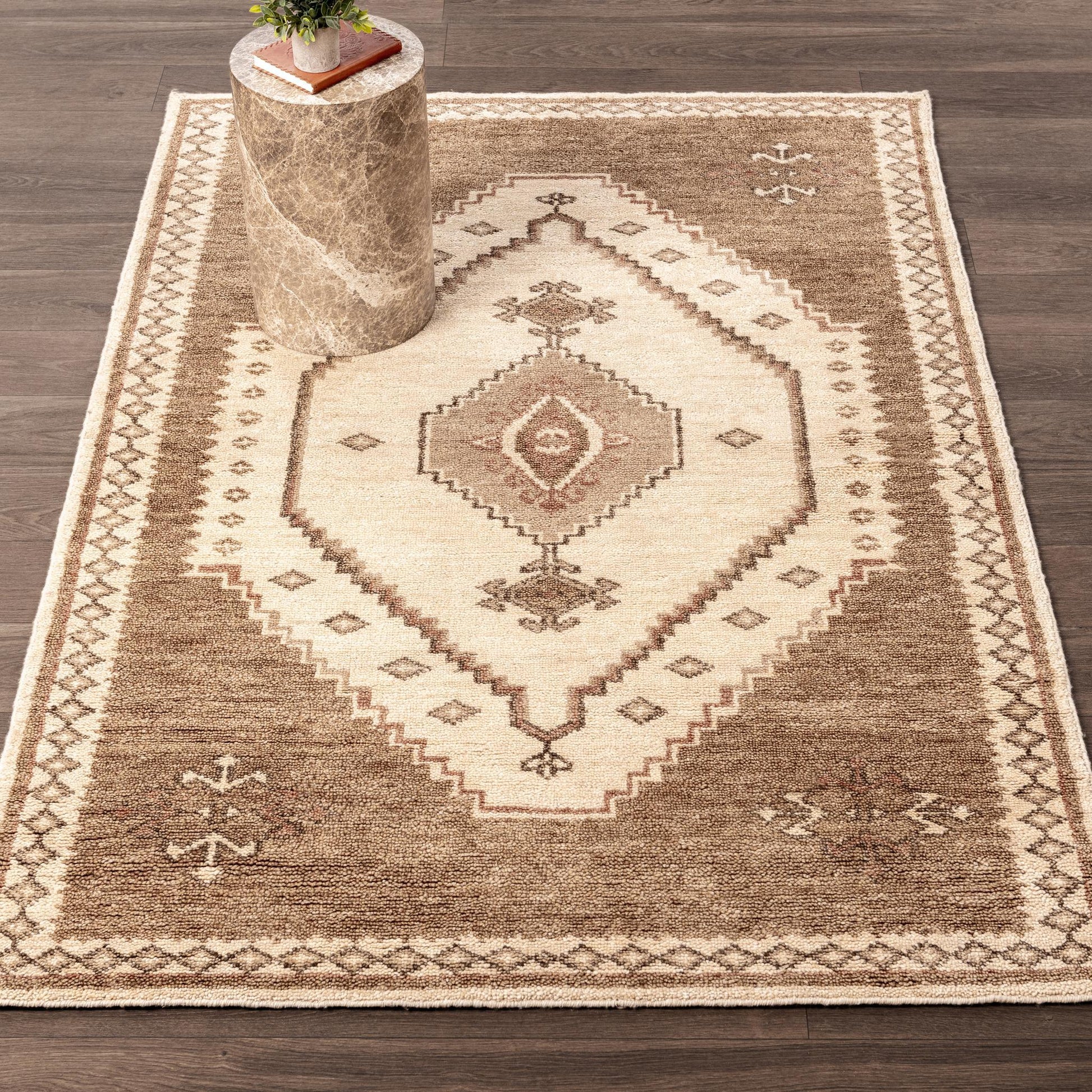 Luxor Hand knotted Desert Brown - 2x3